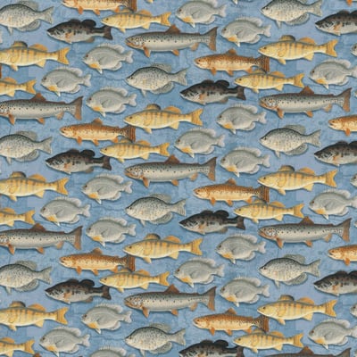 Fabric Traditions Blue Fish Cotton Fabric Michaels