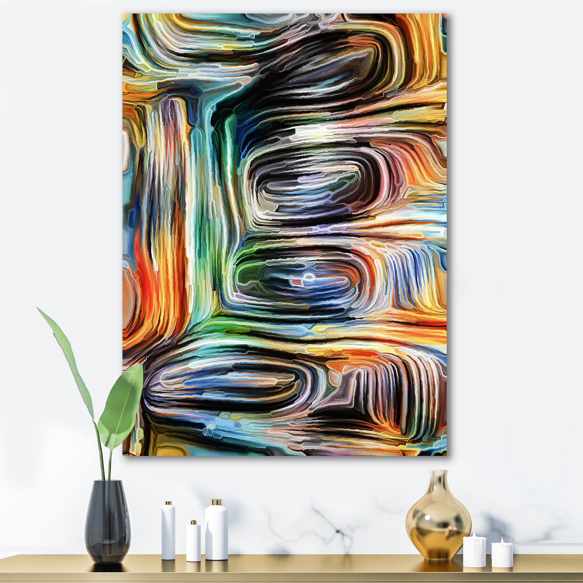 Designart - Colour Fusion VII - Modern Canvas Wall Art Print