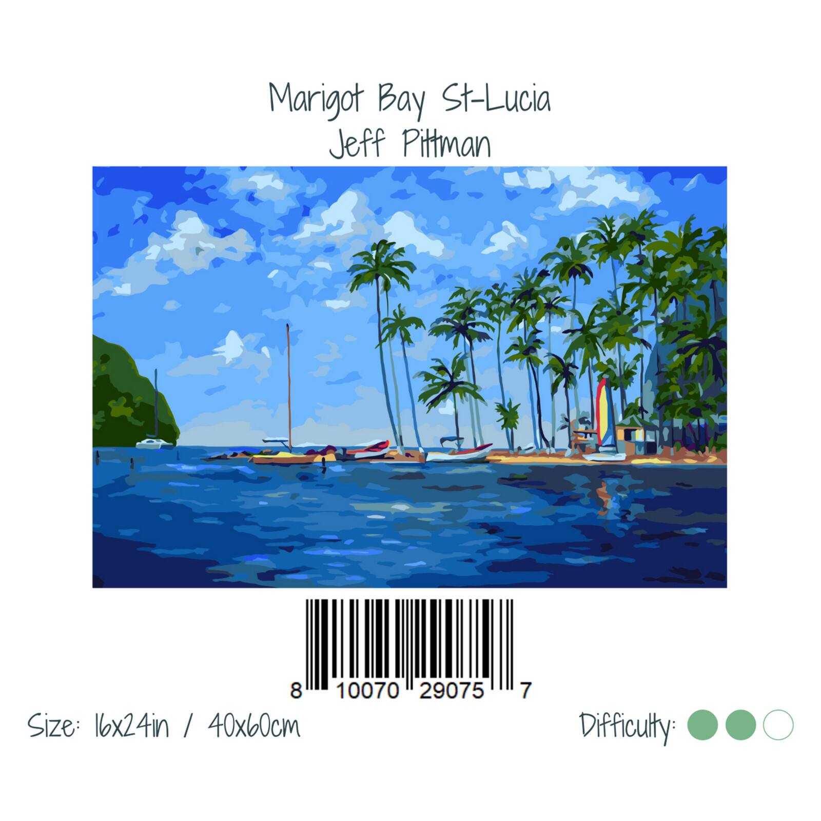 Winnie's Picks Marigot Bay St Lucia Adult Paint by Numbers Kit