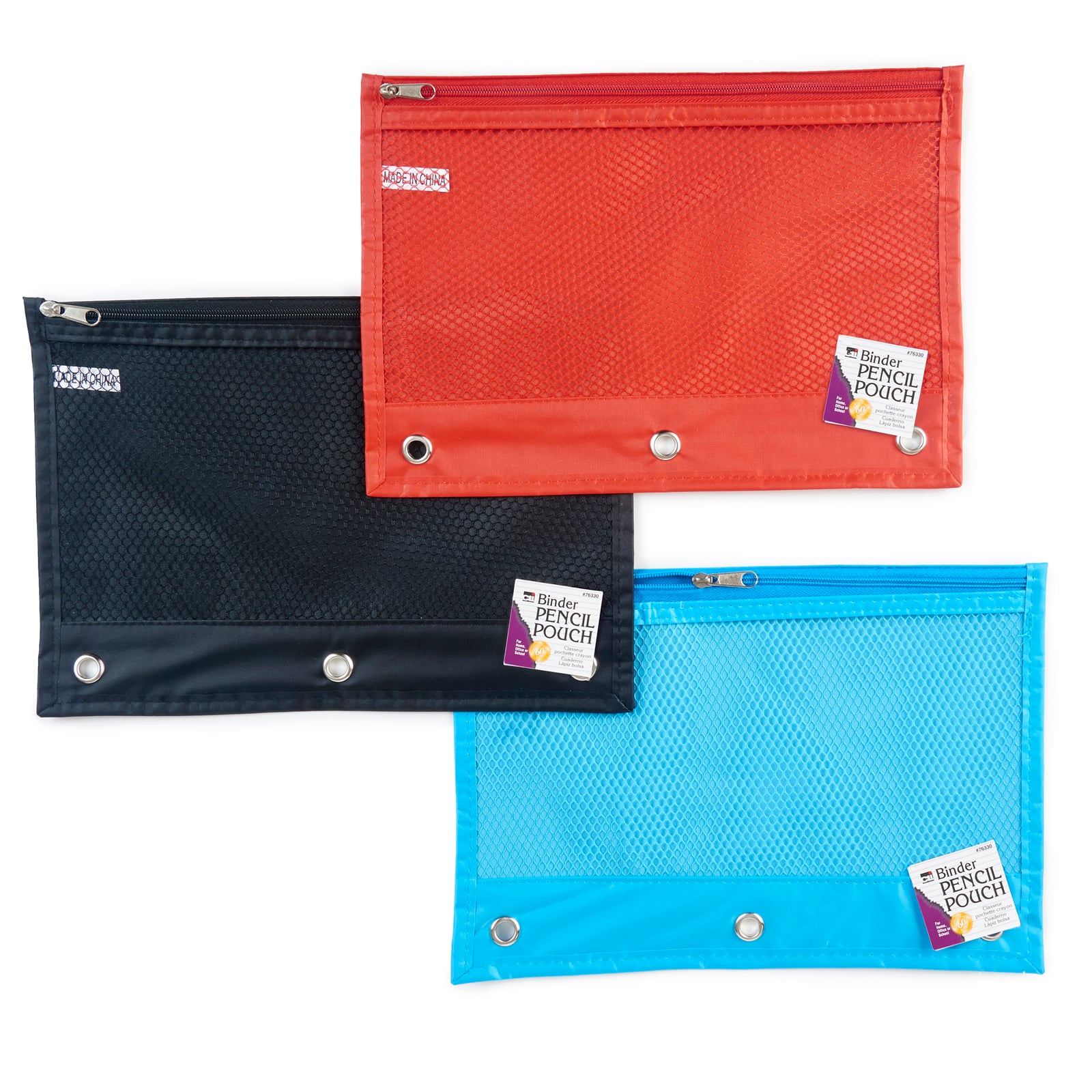 Assorted Charles Leonard Pencil Pouches, 24ct.