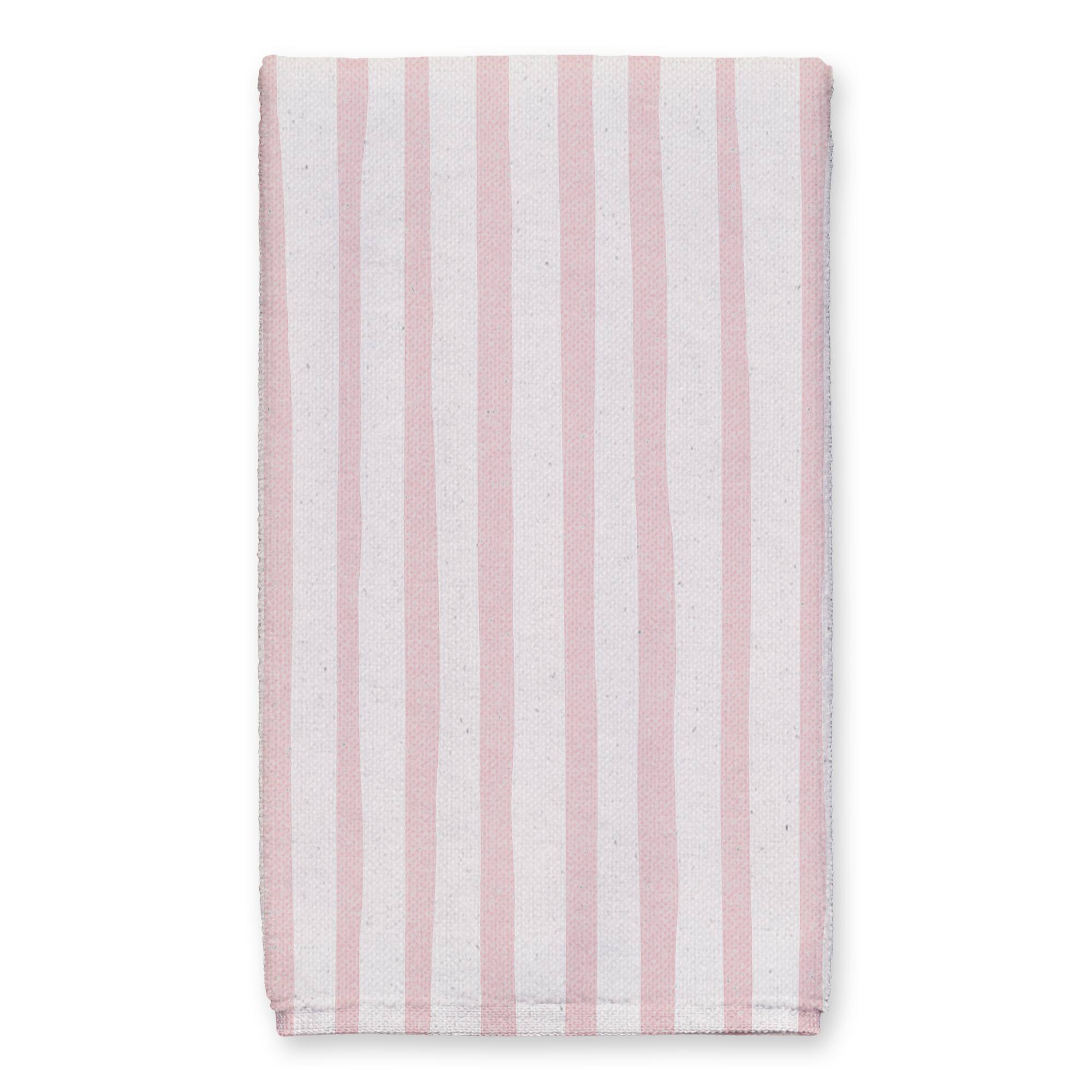 Linen Pink Mod Rainbow Tea Towel Set
