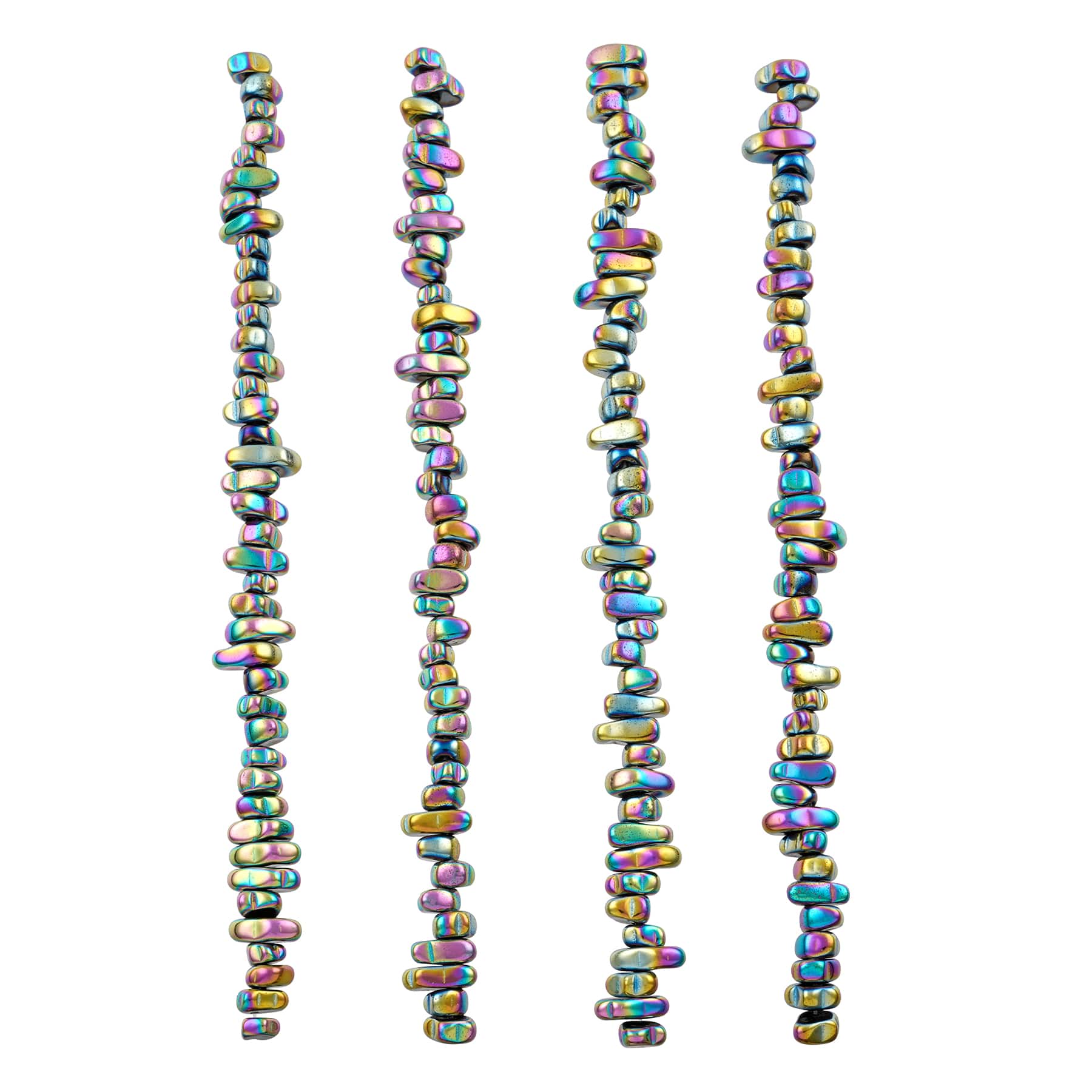 12 Pack: Iridescent Hematite Chip Beads by Bead Landing™