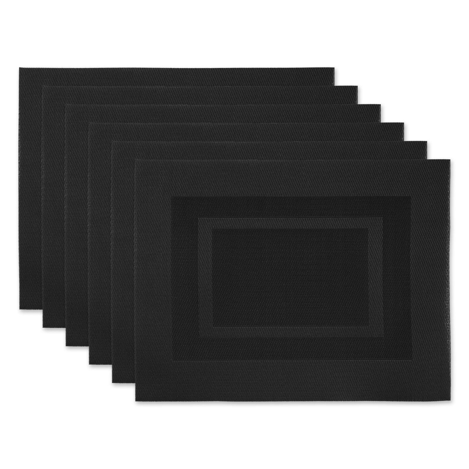 DII&#xAE; Black Double Frame Placemats, 6ct.