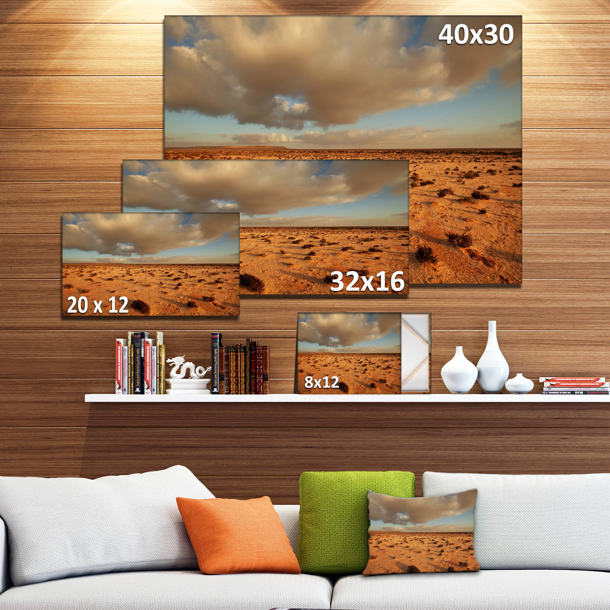 Designart - Desert in Western Sahara - Landscape Canvas Art Print