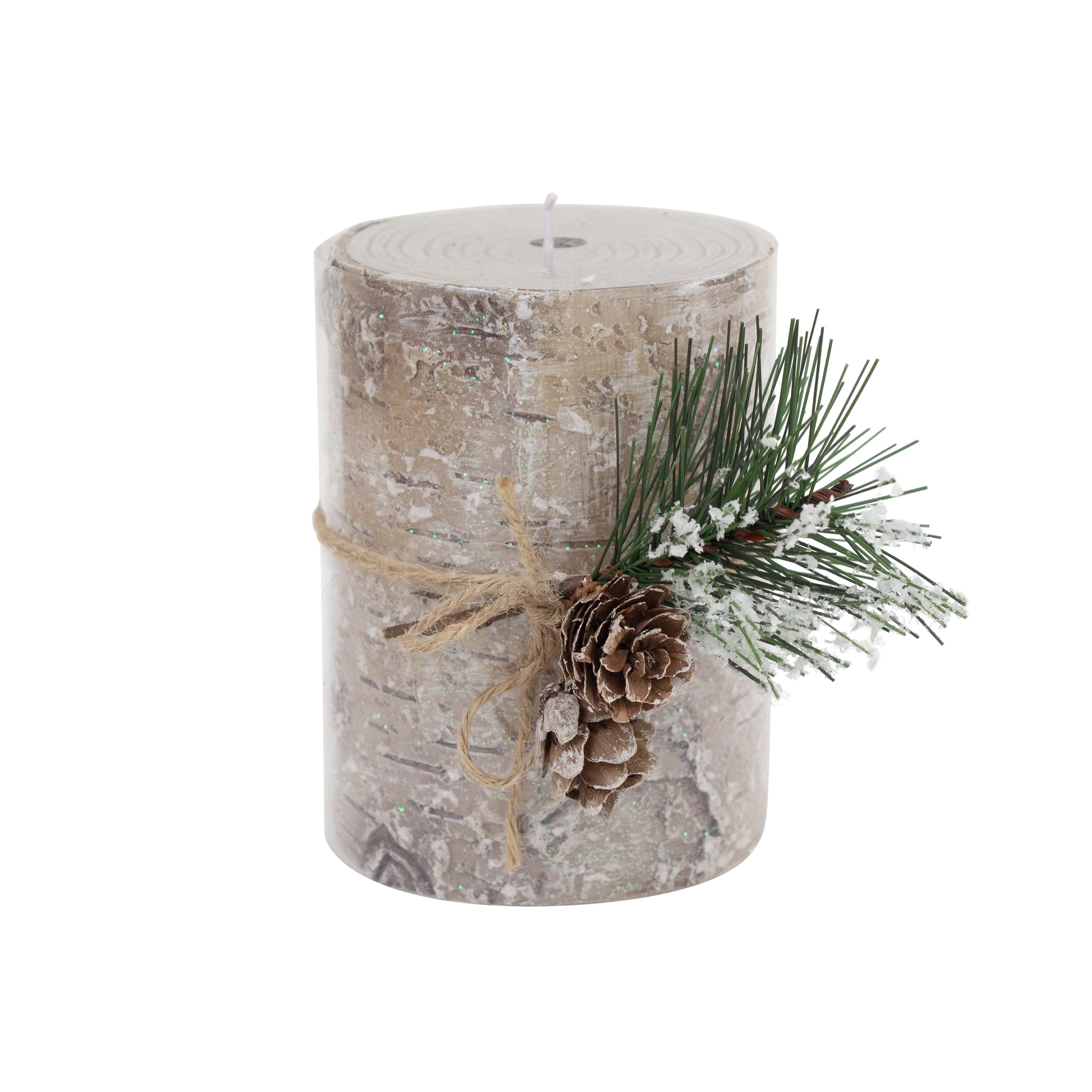Faux Birch Pillar Candle by Ashland&#xAE;