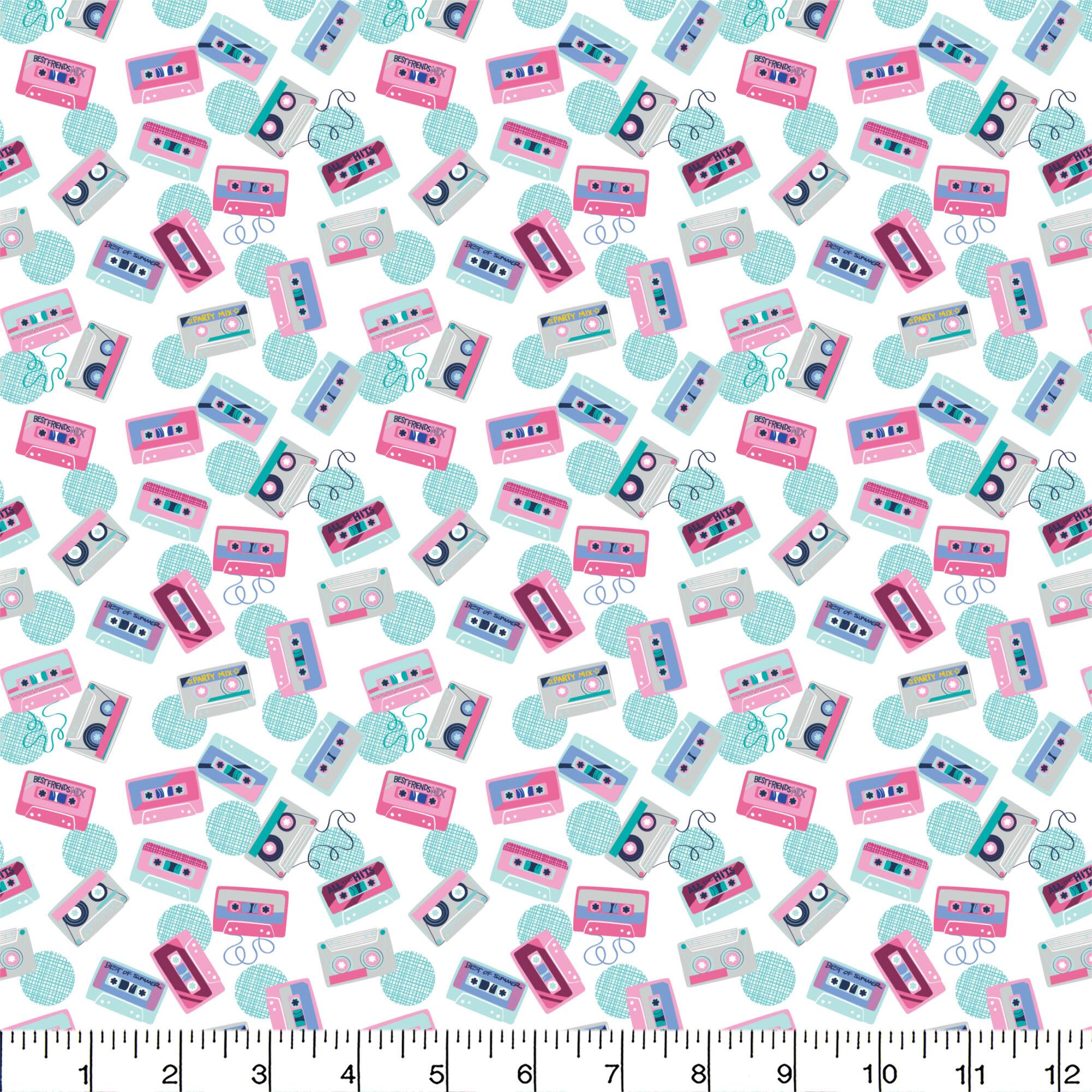 Camelot Fabrics Cassette Tape Cotton Fabric