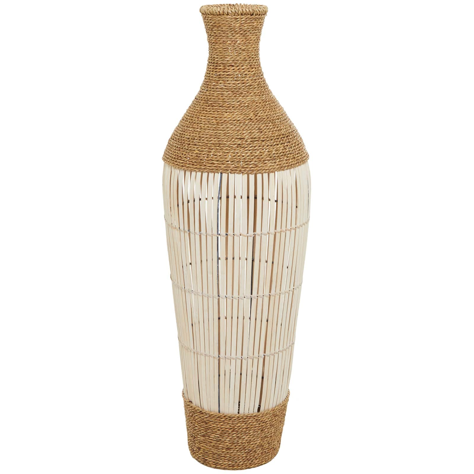 Brown Seagrass Handmade Tall Woven Floor Vase