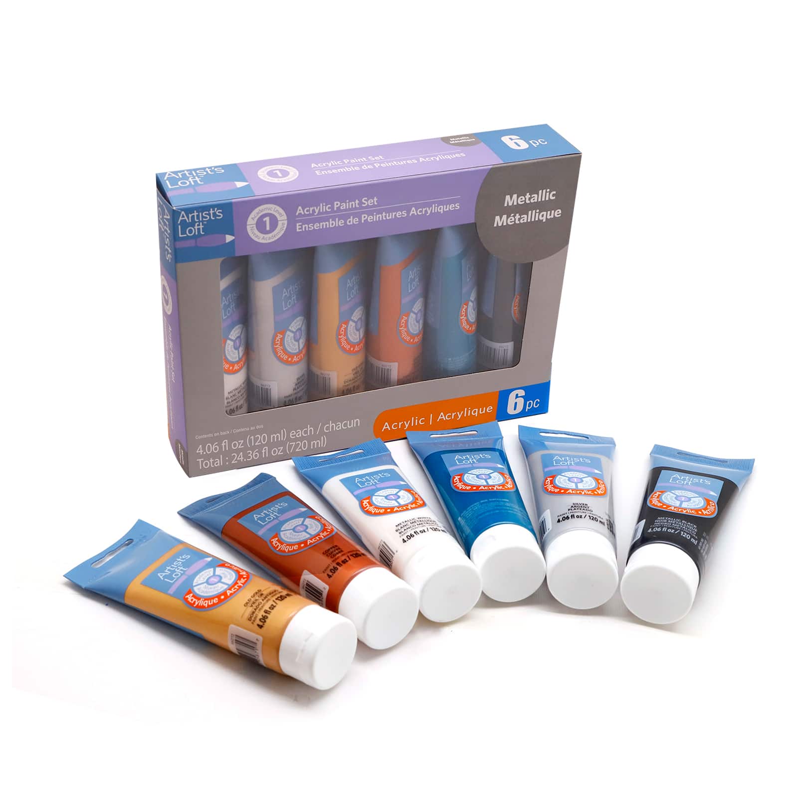 Metallic 6 Colour Acrylic Paint Set by Artist's Loft™
