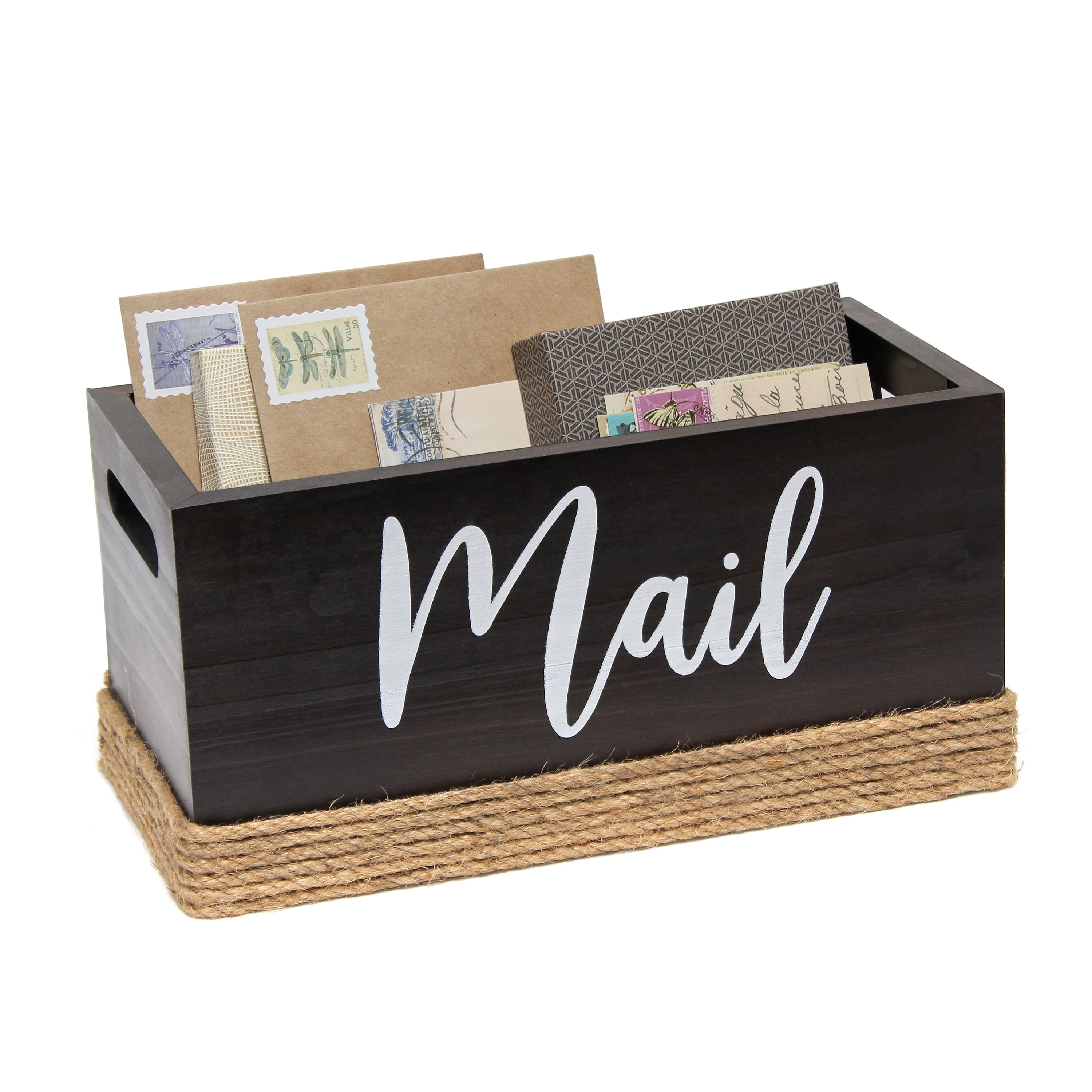 Elegant Designs Mail Script Mail Holder with Handles