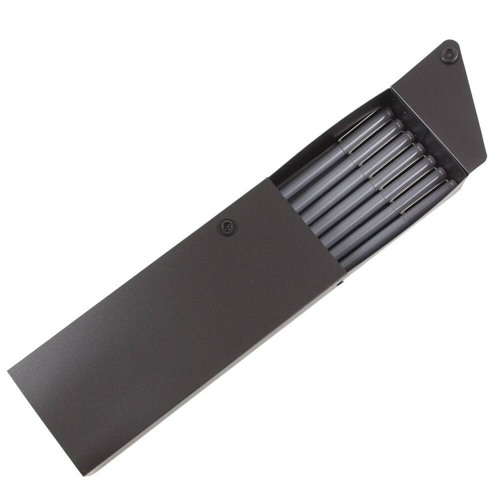 JAM Paper Sliding Pencil Case with Button Snap, 6ct.