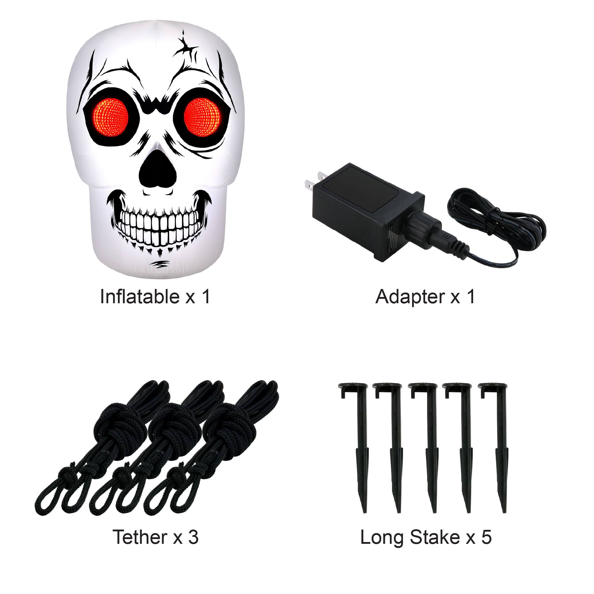 5ft. Airflowz Inflatable Infinity Mirror Skull