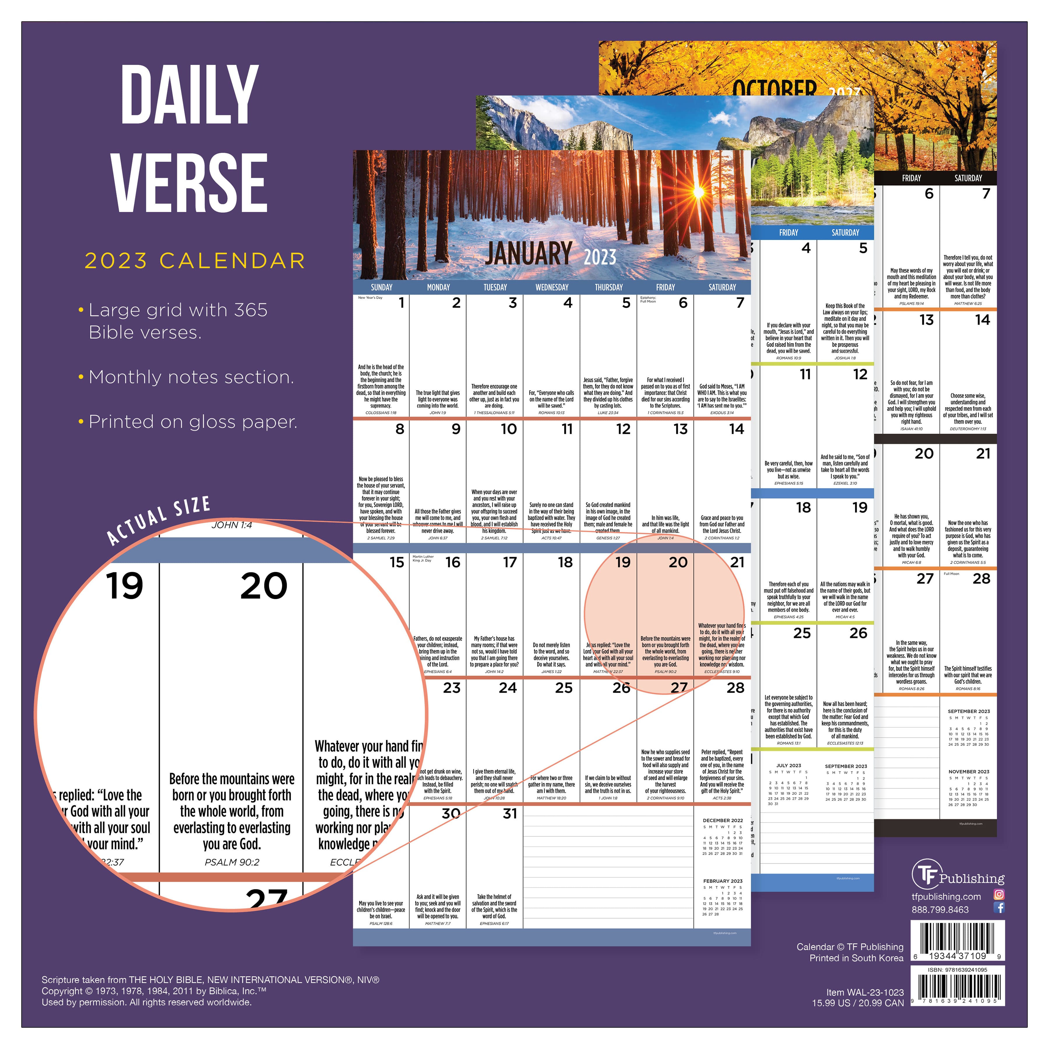 Tf Publishing 2023 Daily Verse Wall Calendar Michaels 8222