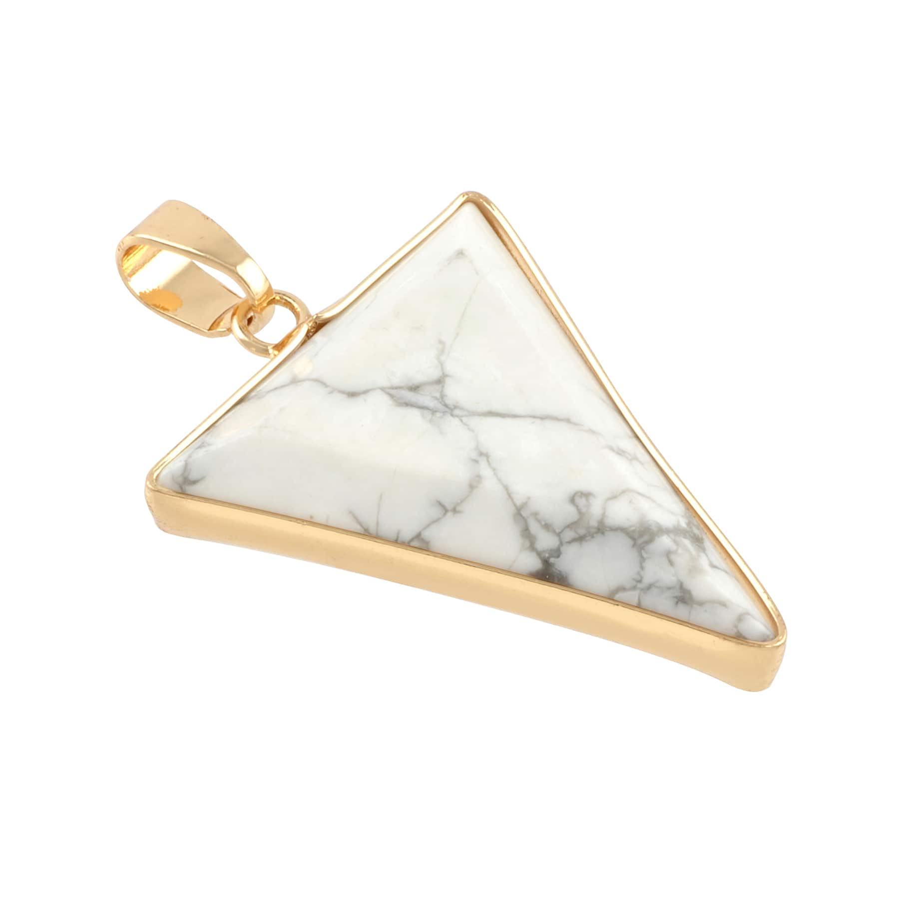 White Howlite Triangle Pendant by Bead Landing&#x2122;