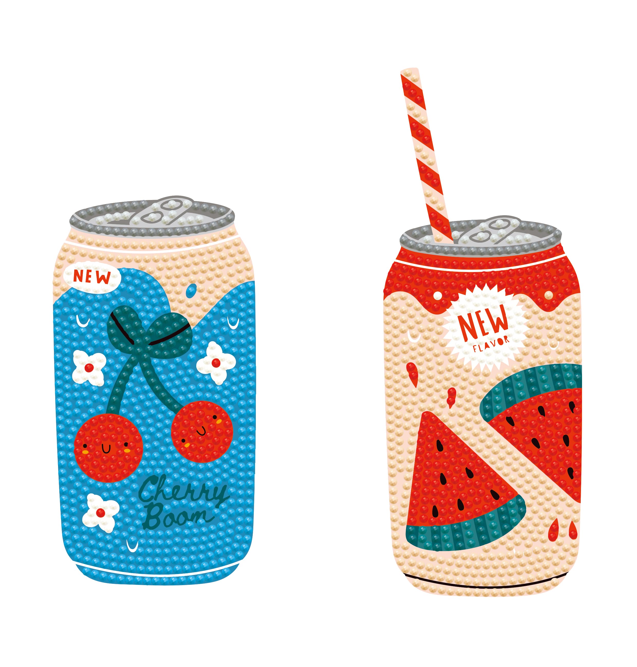 Diamond Dotz® Fruity Soda Iron-On 'n' Dot Kit