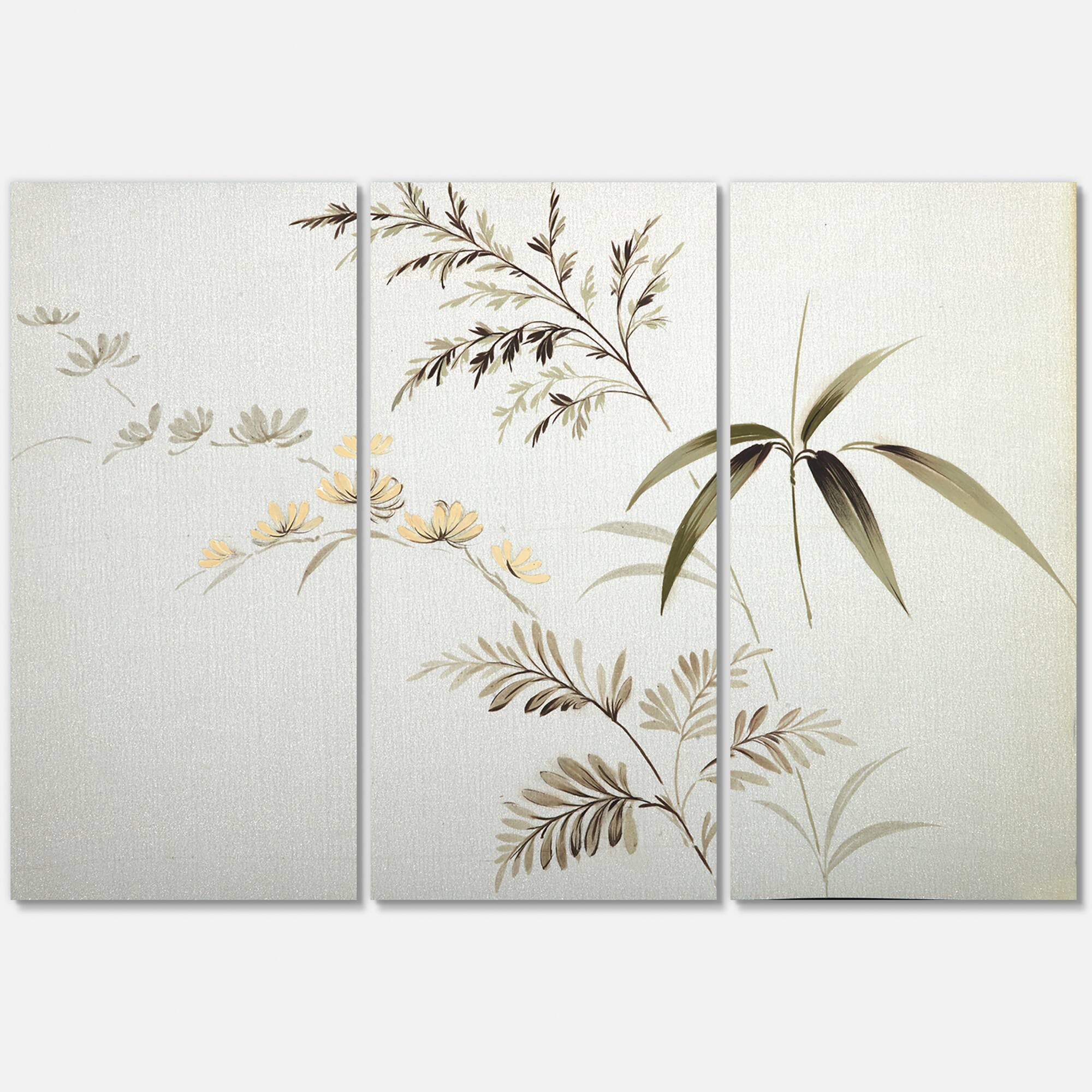 Designart - Retro Drawing of Flowers III