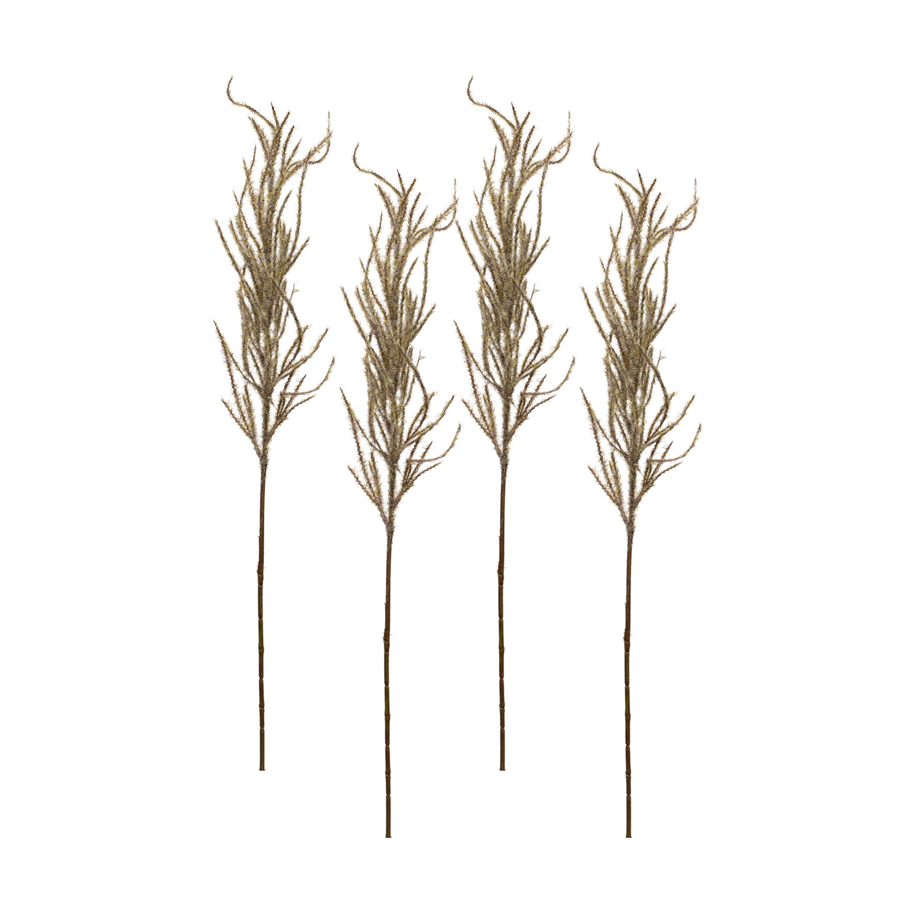 31&#x22; Flocked Beige Pampas Grass Sprays, 4ct.