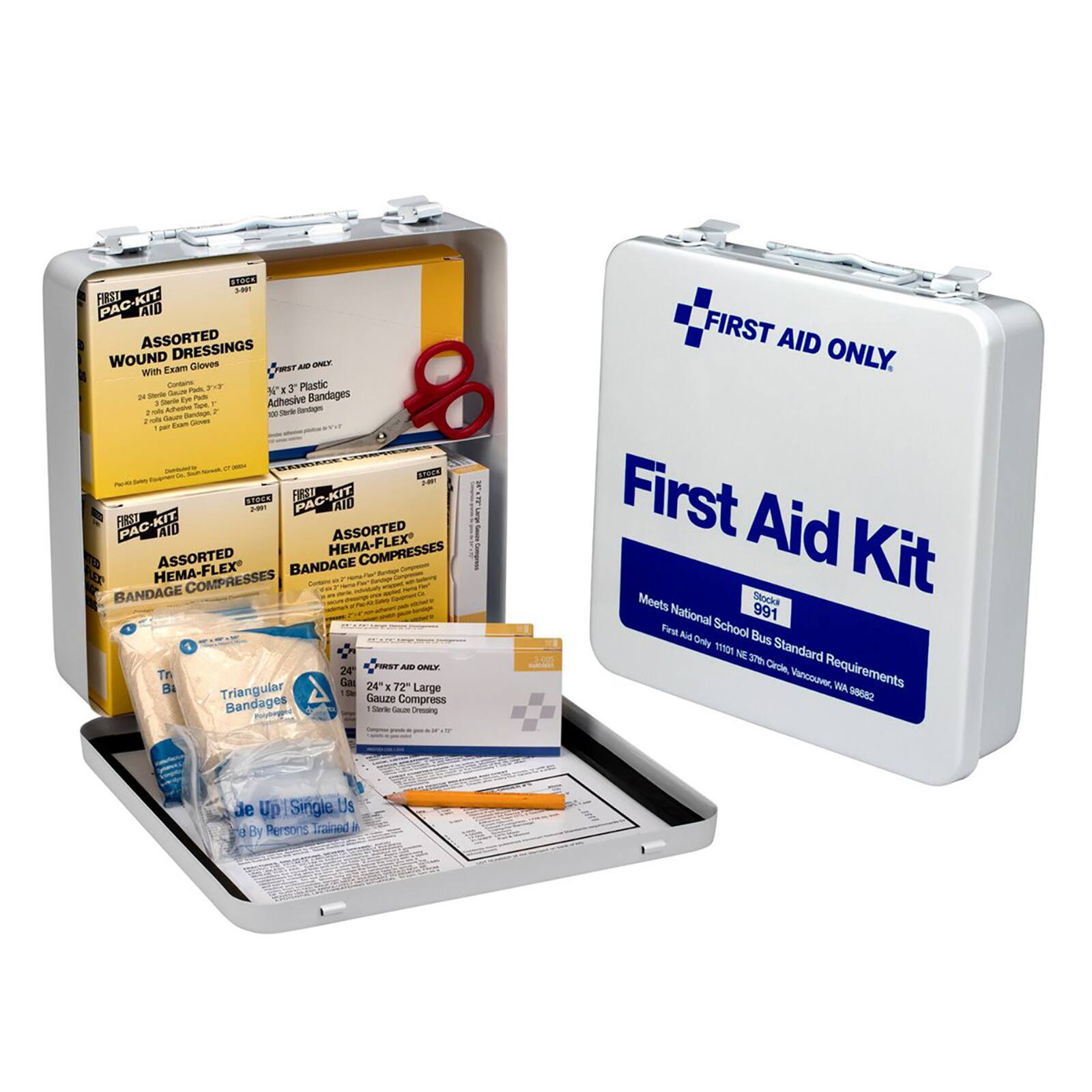 First Aid Only&#xAE; 50 Person Unitized Metal Bus First Aid Kit