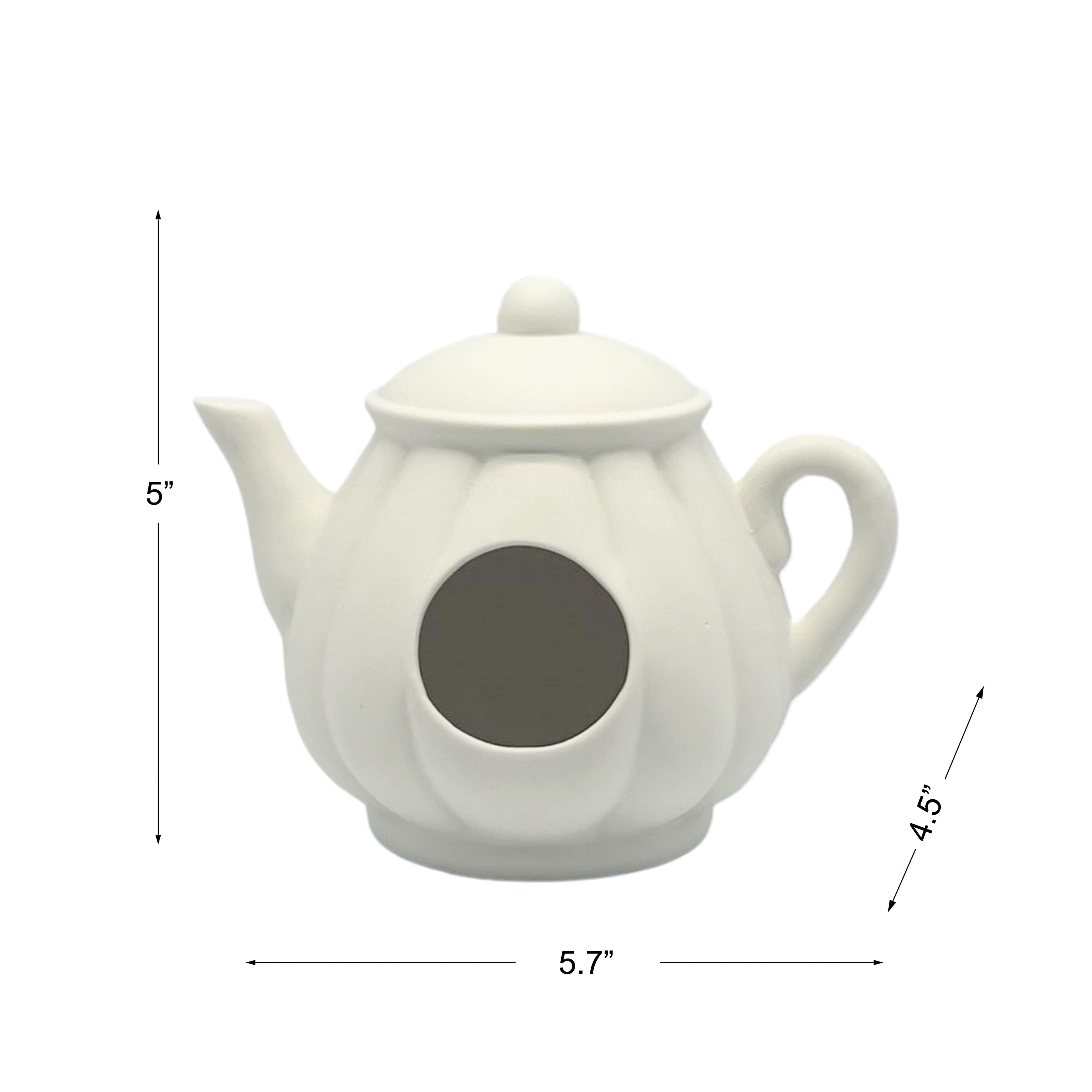 6&#x22; DIY Ceramic Teapot Birdhouse by Make Market&#xAE;
