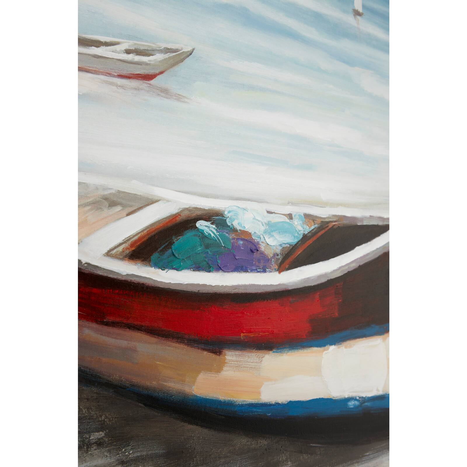 Multi Colored Coastal Canvas Wall Art, 36&#x22; x 47&#x22;