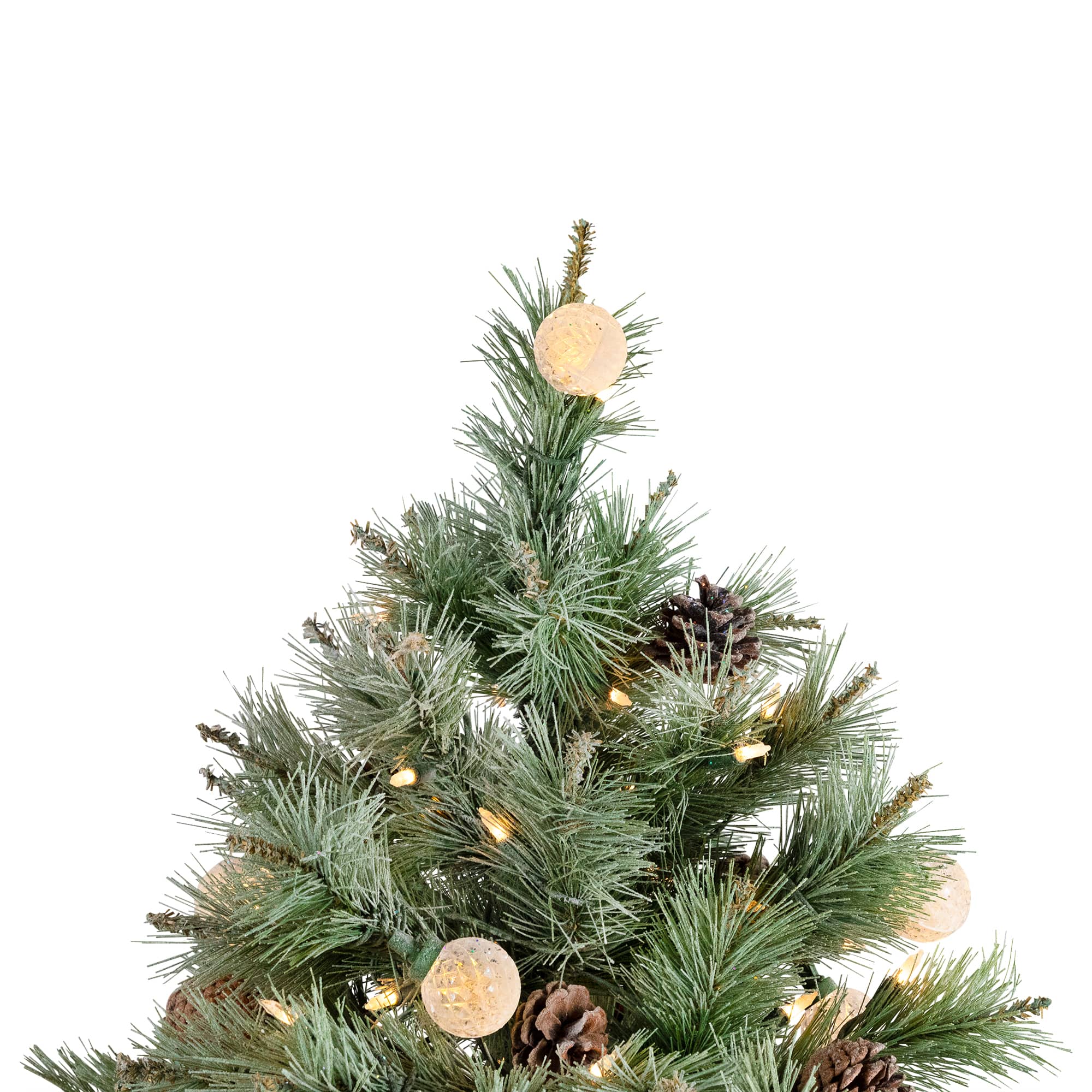 7.5ft. Pre-Lit Artificial Bottle Brush Christmas Tree, Warm White LED Lights