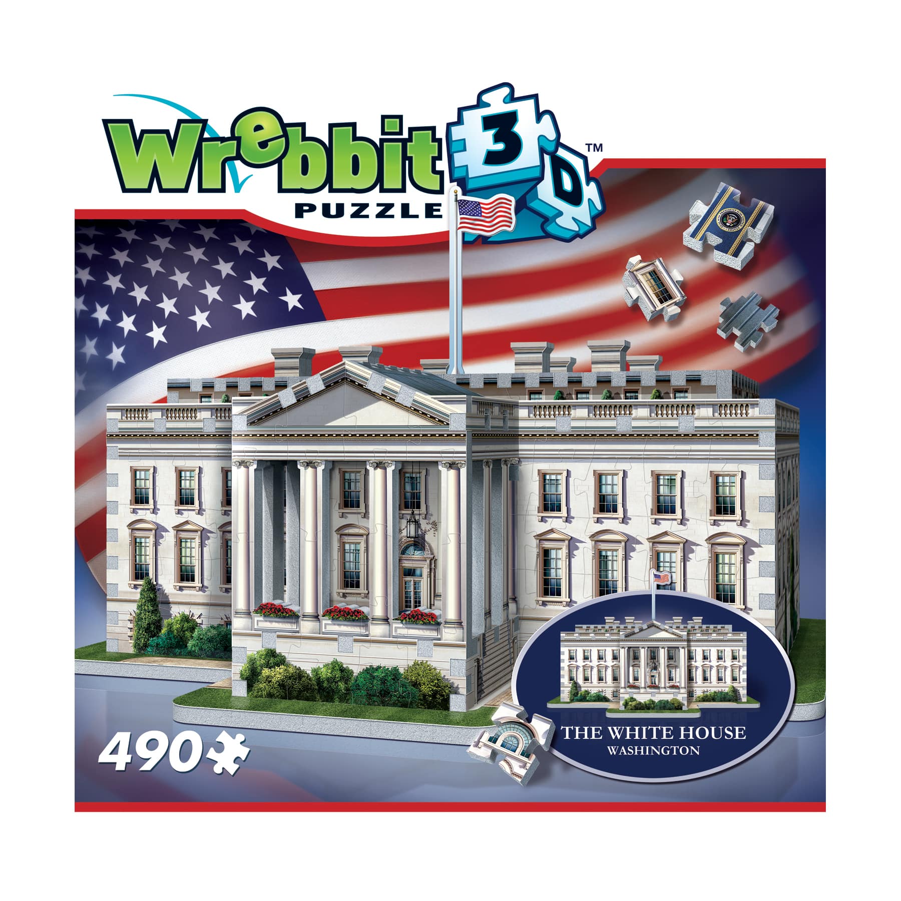 Wrebbit 3D Puzzle&#x2122; The White House 490 Piece Puzzle