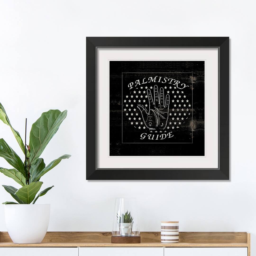 Palmistry Halloween Print in Black Frame