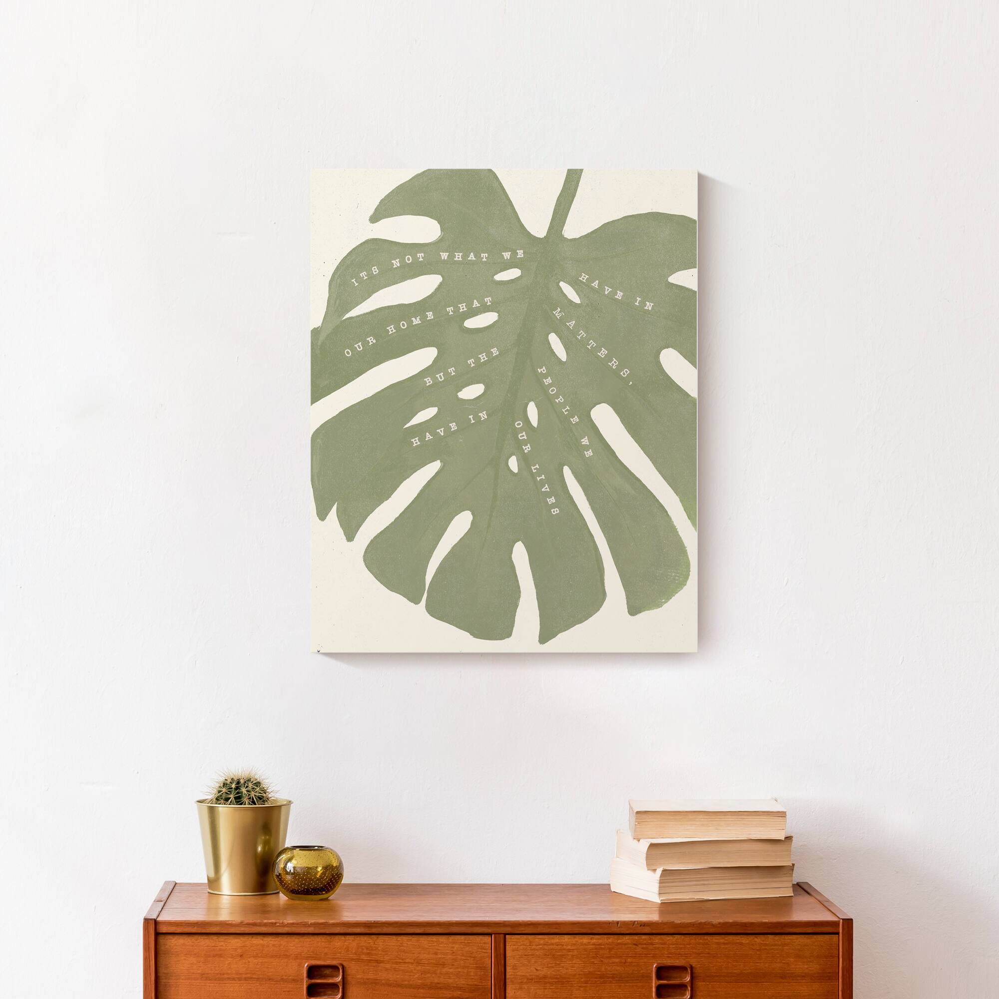 Designs Direct Big Green Monstera Canvas Wall Art