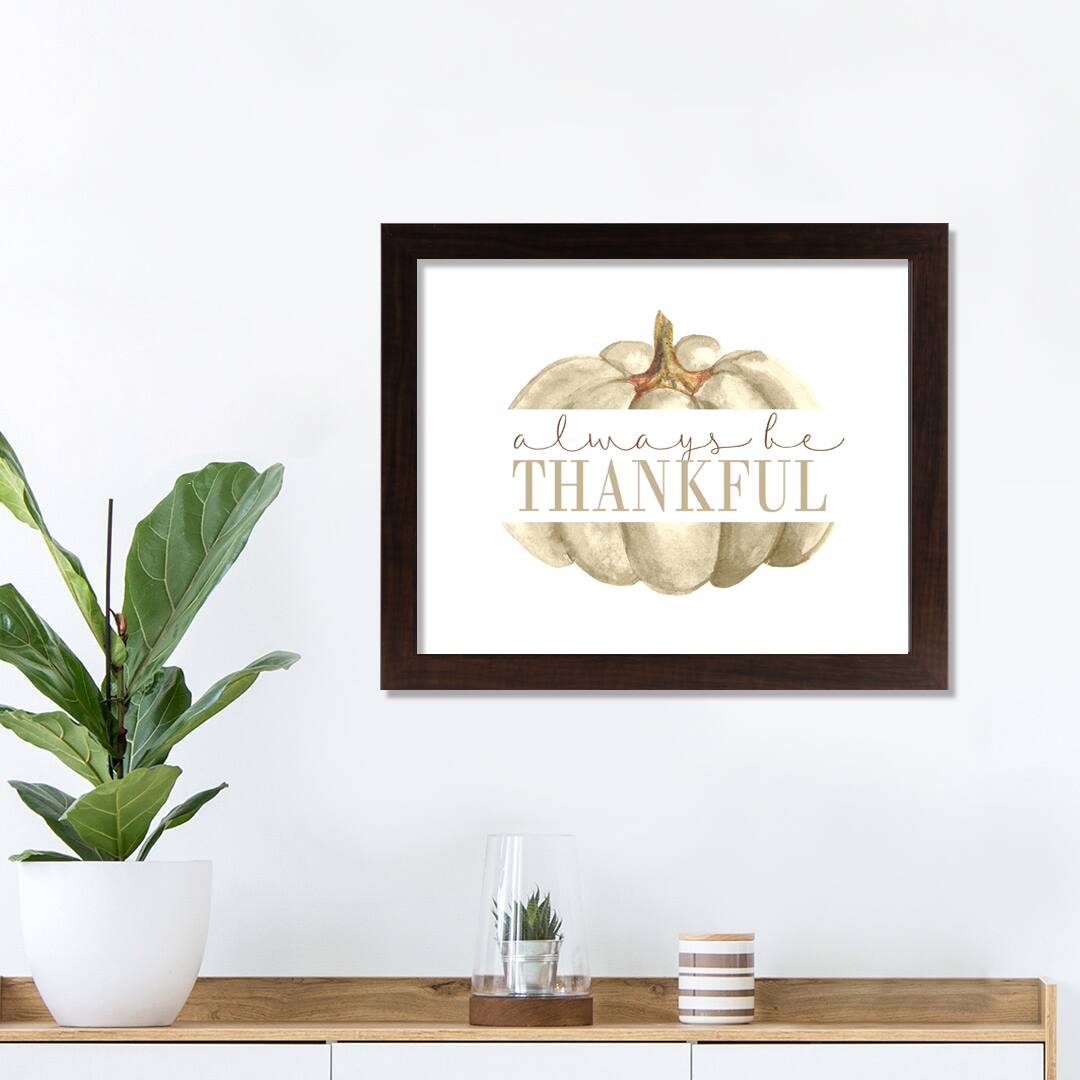 Always Be Thankful Fall Print in Black Frame