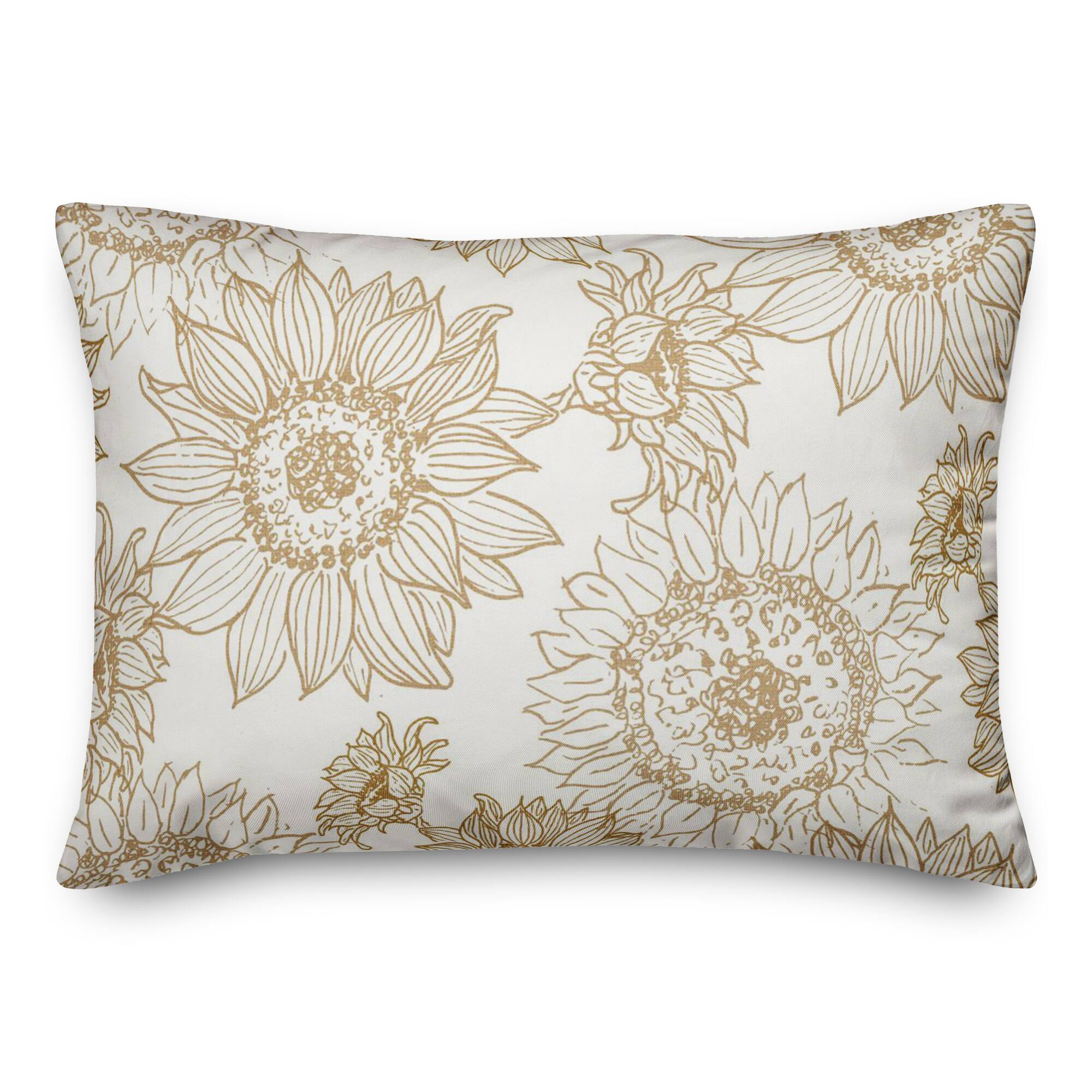 Large Sunflower Head Throw Pillow