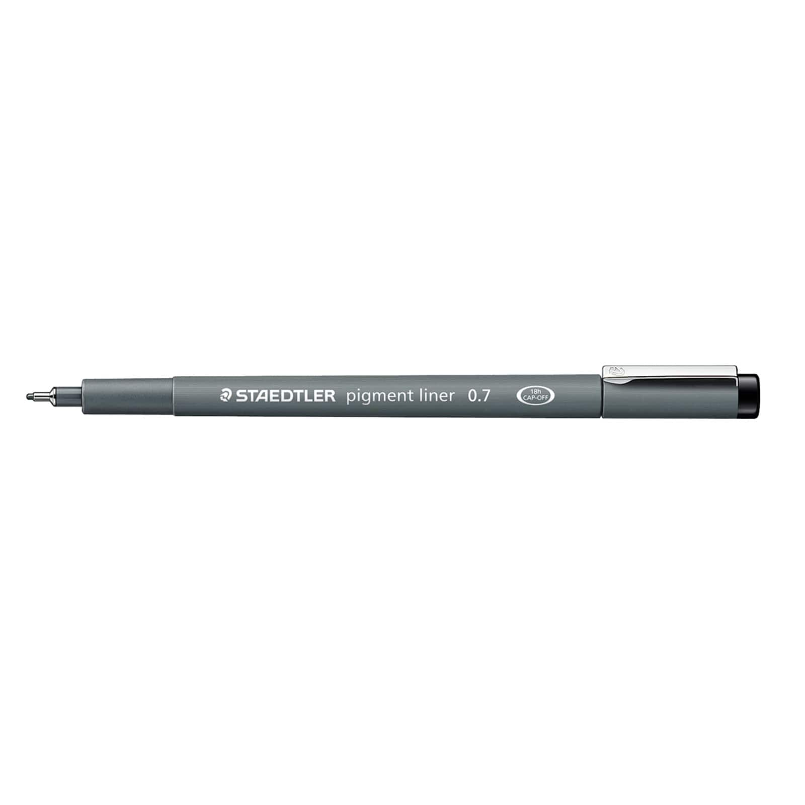  Staedtler Pigment Liner black fineliner pens, full