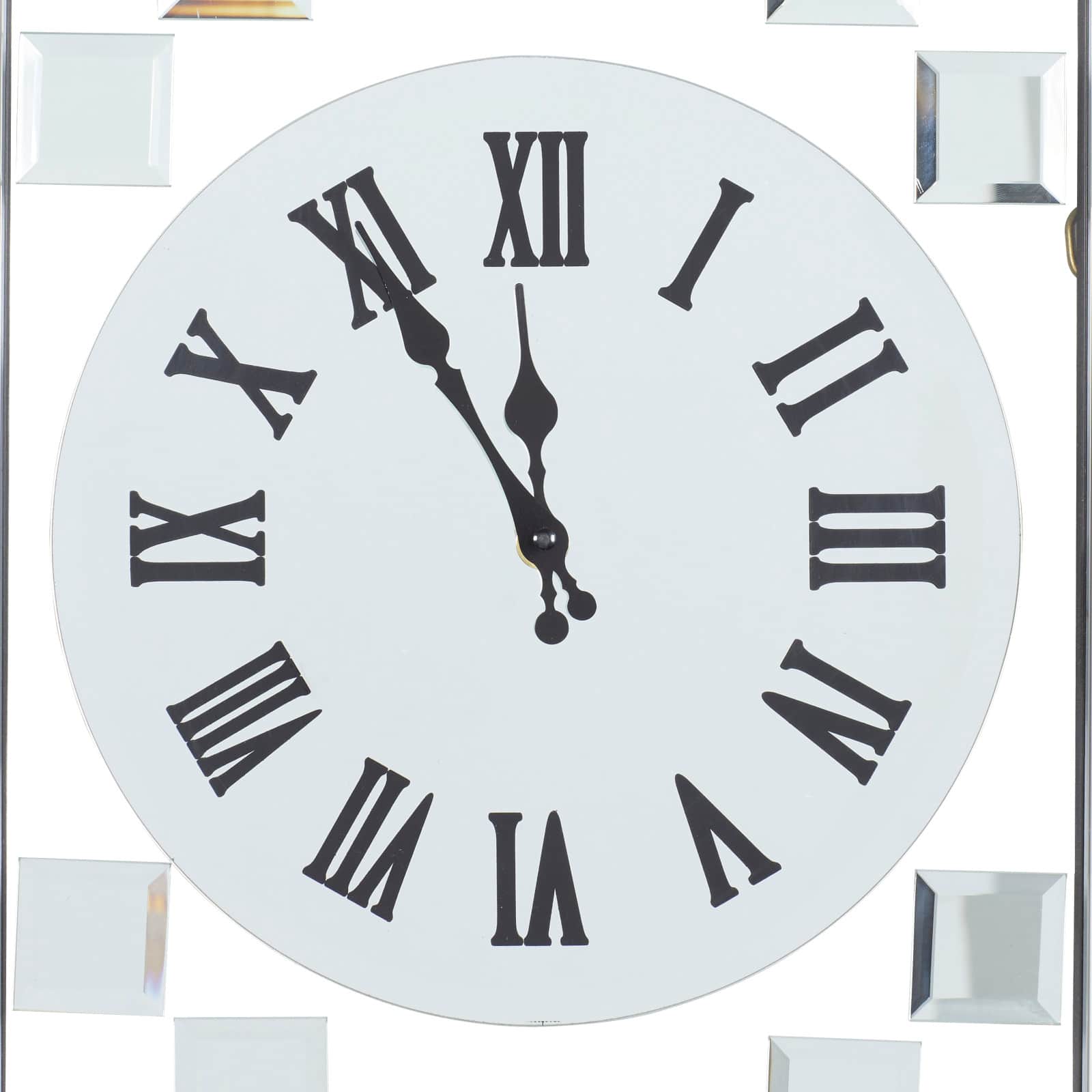 42" Silver Stainless Steel Glam Wall Clock