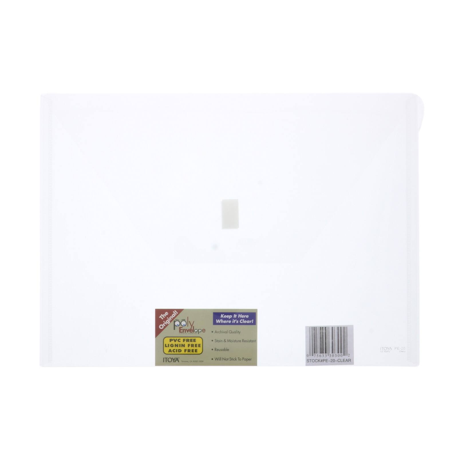 Itoya® Clear PolyEnvelope, 13" x 9.75"