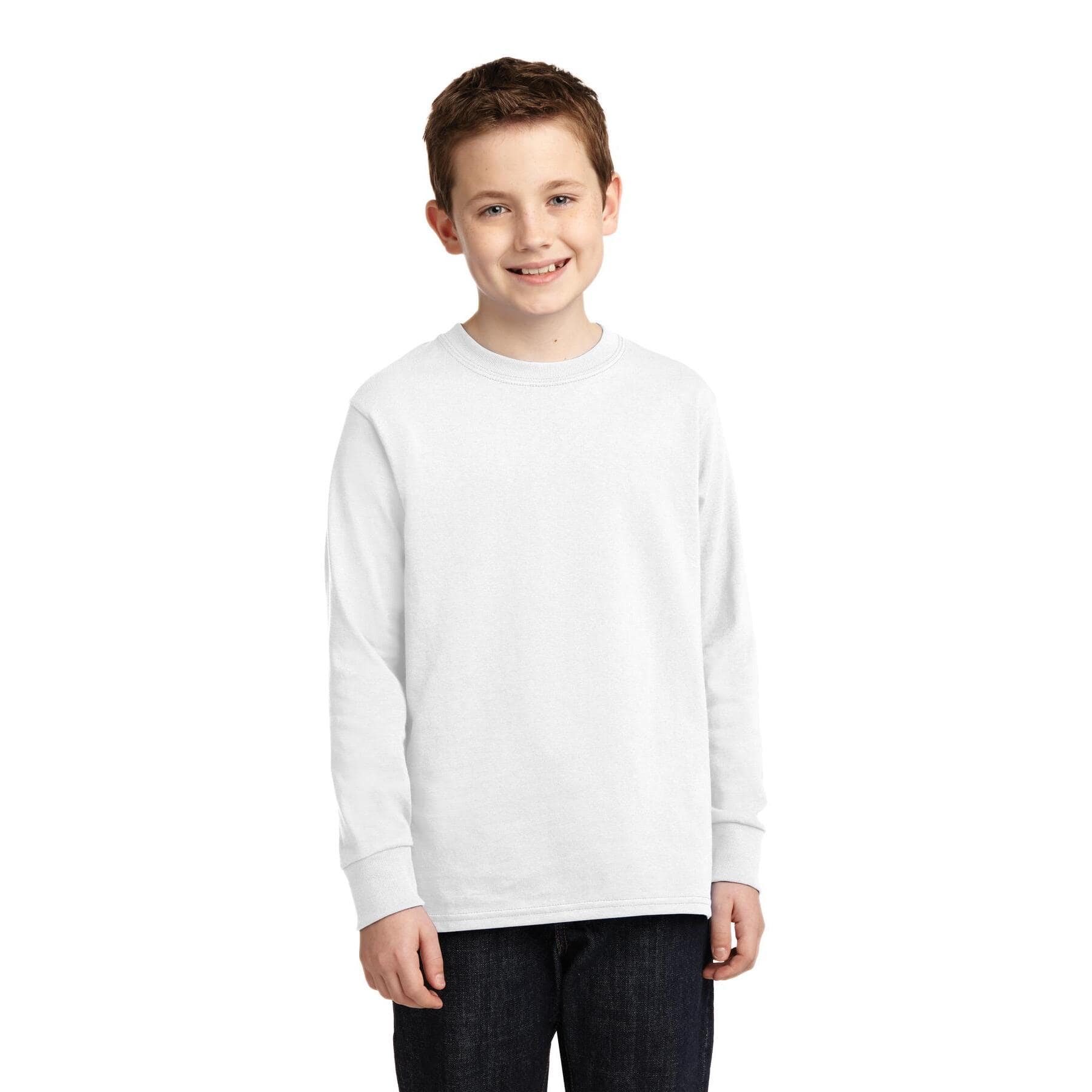 Port & Company® Youth Long Sleeve Core Cotton T-Shirt