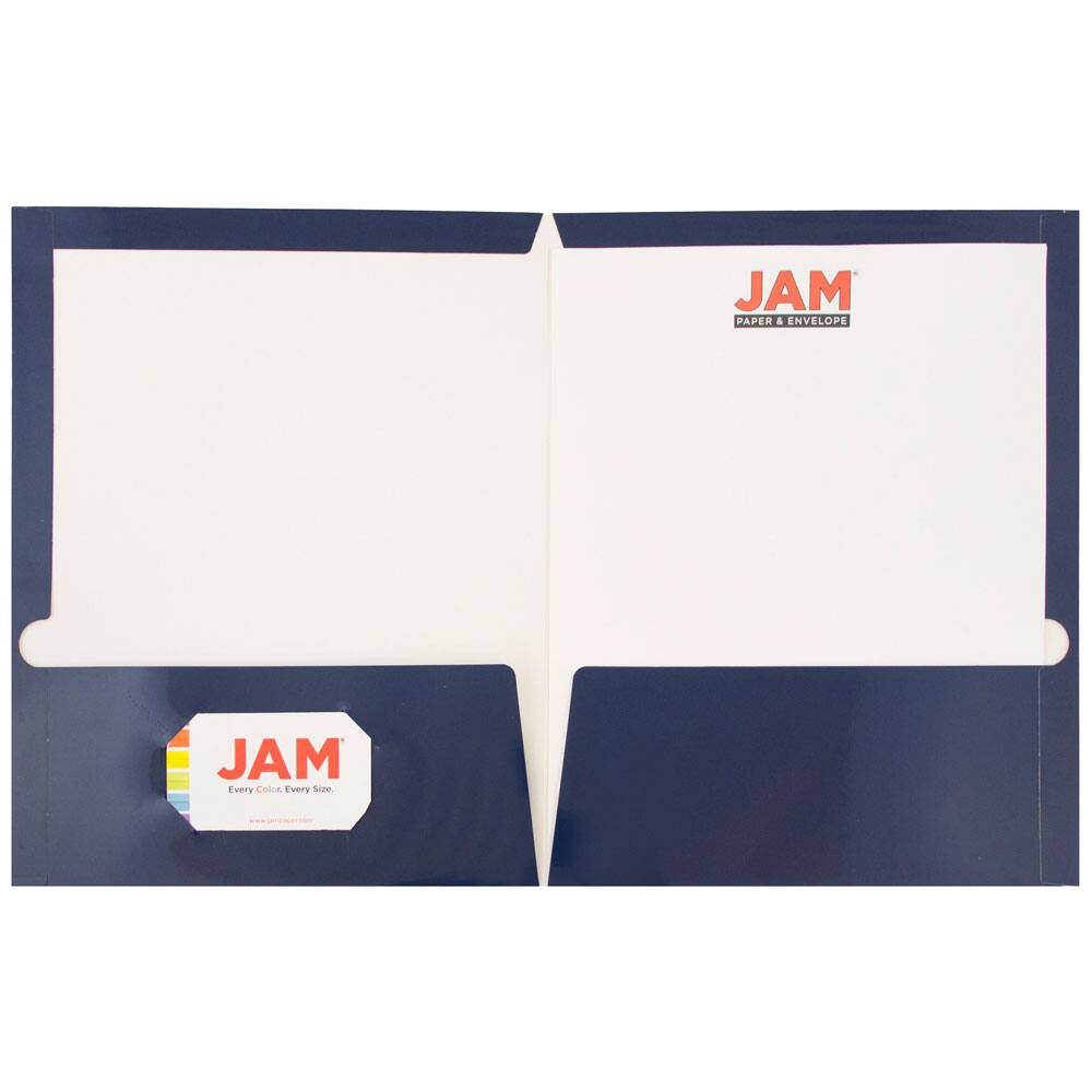 JAM Paper Laminated 2-Pocket Glossy Folders, 6ct.