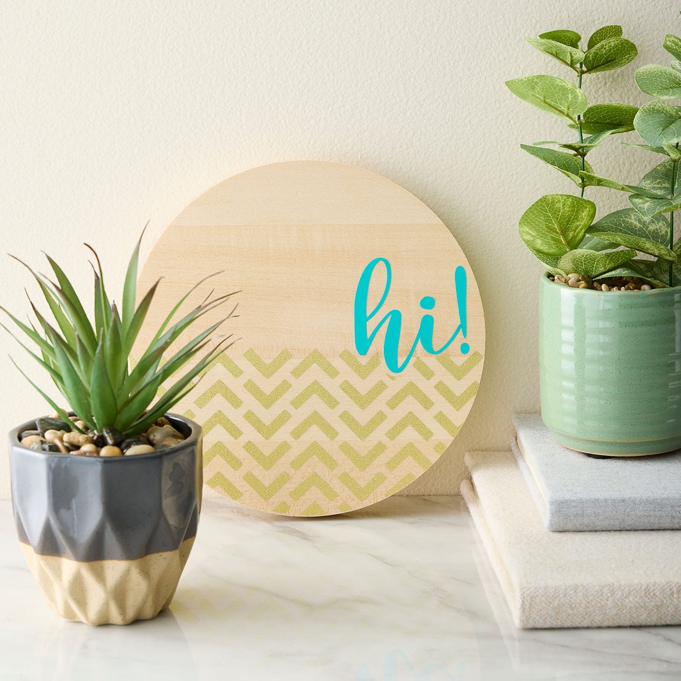 Permanent Vinyl &#x22;Hi&#x22; Sign