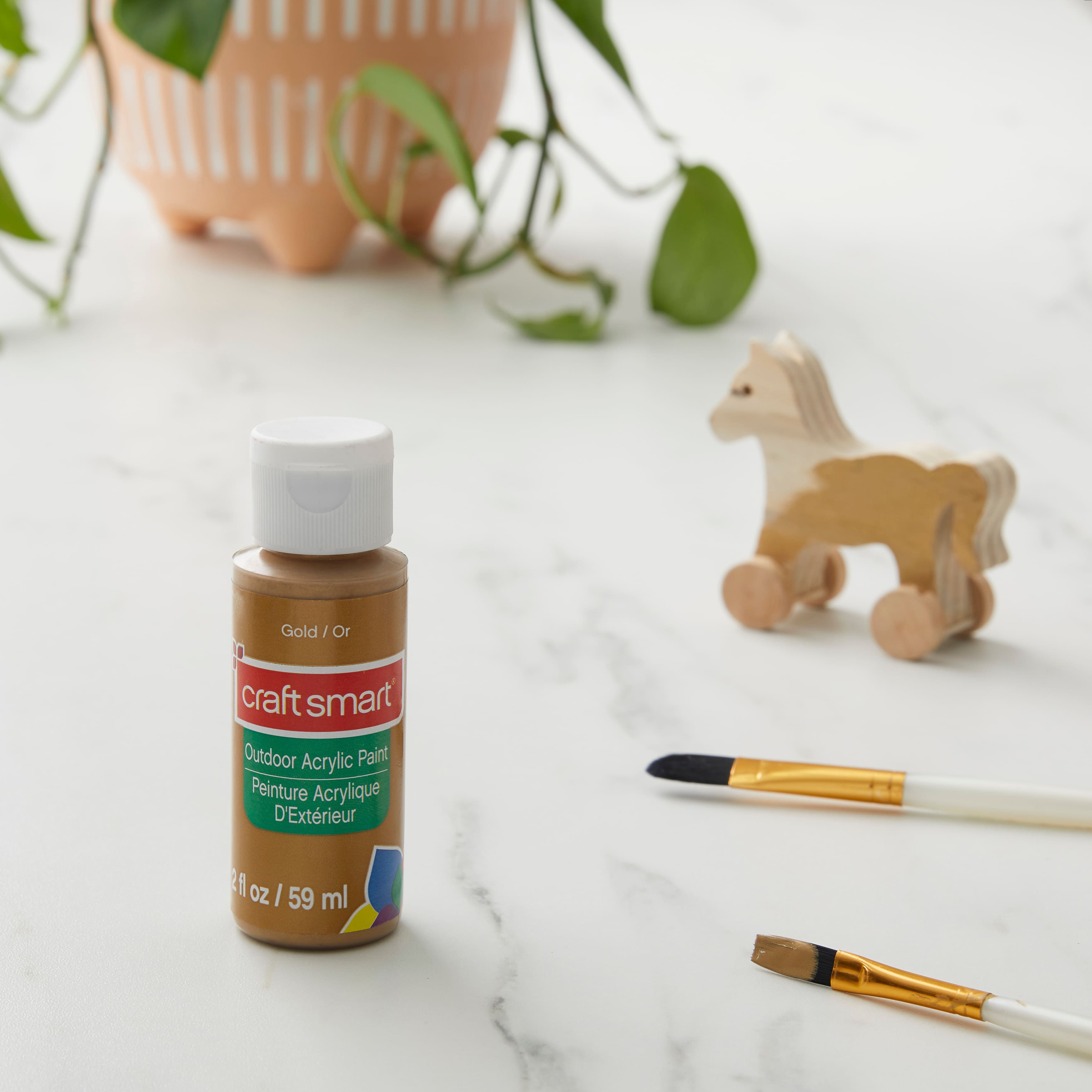 Metallic Outdoor Acrylic Paint by Craft Smart®, 2oz.