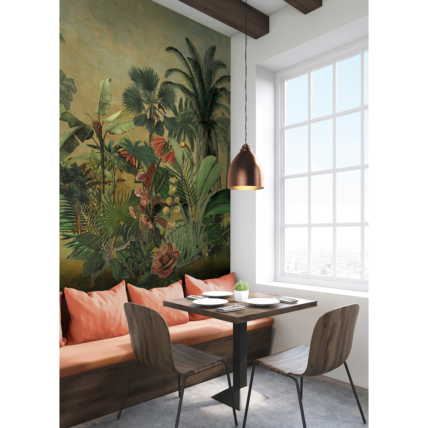 Mr. Kate Hilo Tropical Island Tapestry Peel & Stick Mural