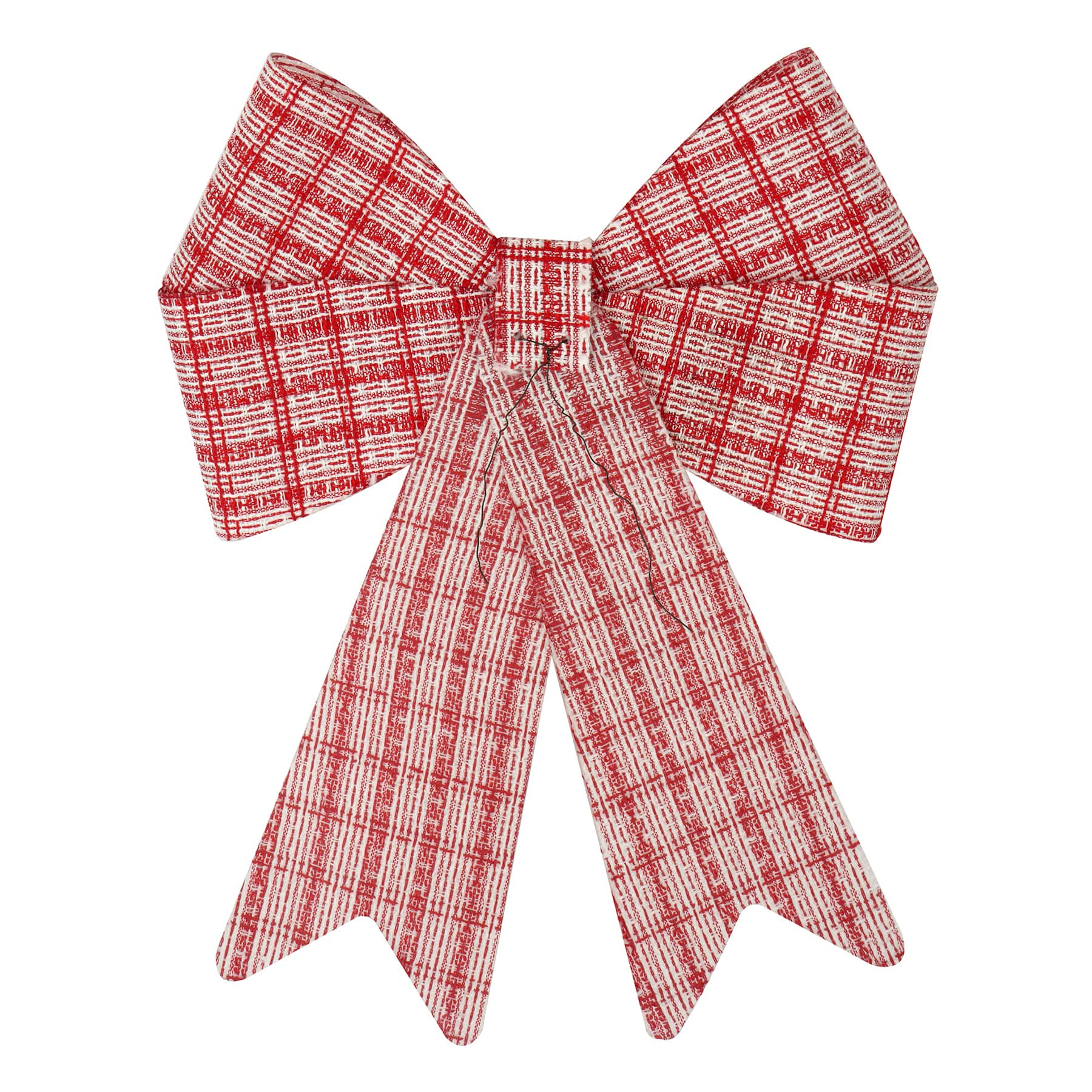 18&#x22; Red &#x26; White Plaid Christmas Bow by Celebrate It&#x2122;