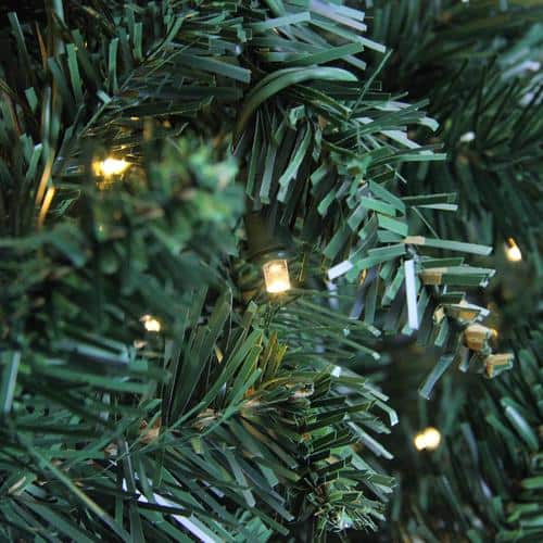 4.5 Ft.Pre-Lit Buffalo Fir Medium Artificial Christmas Tree, Warm White LED Lights