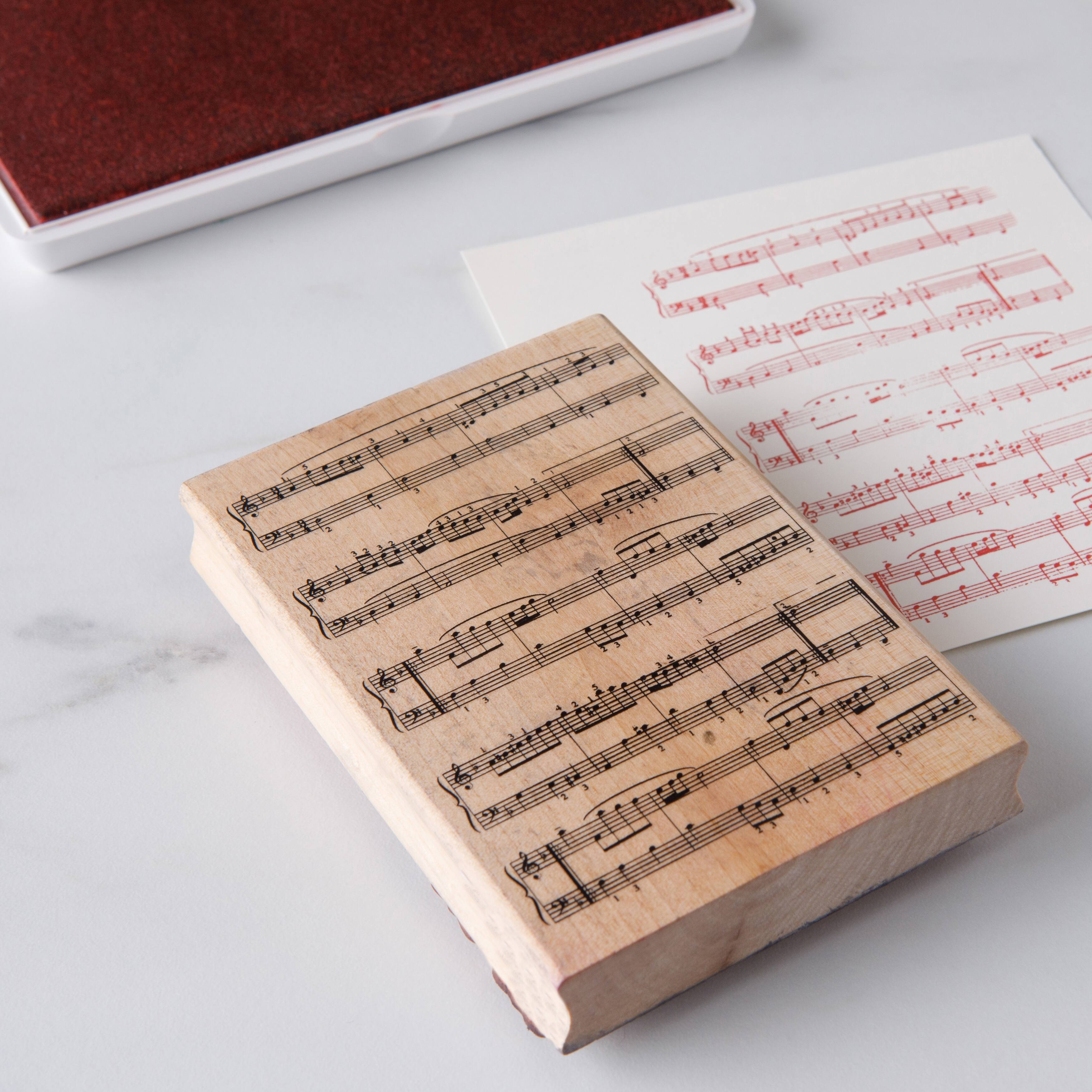 6 Pack: Sheet Music Wood Stamp by Recollections™