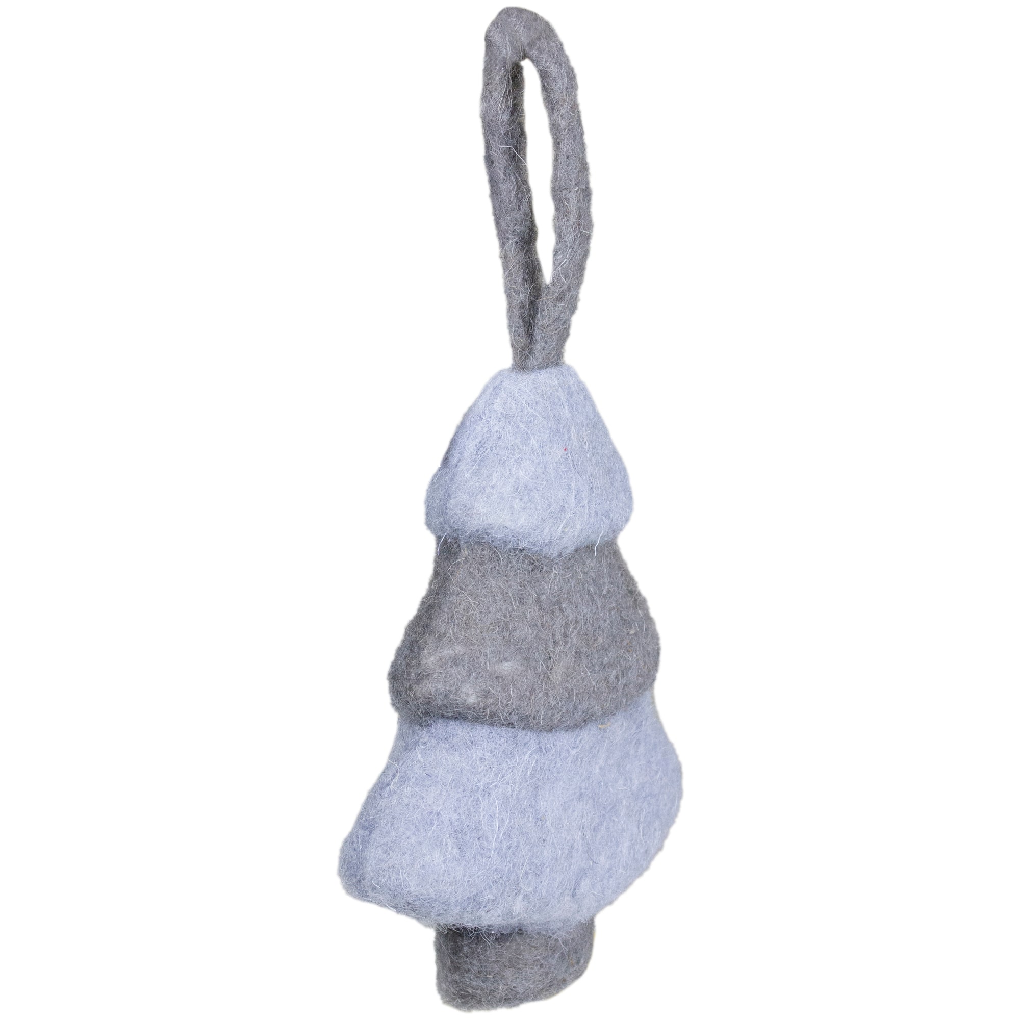 6&#x22; Gray &#x26; Blue Felt Christmas Tree Ornament