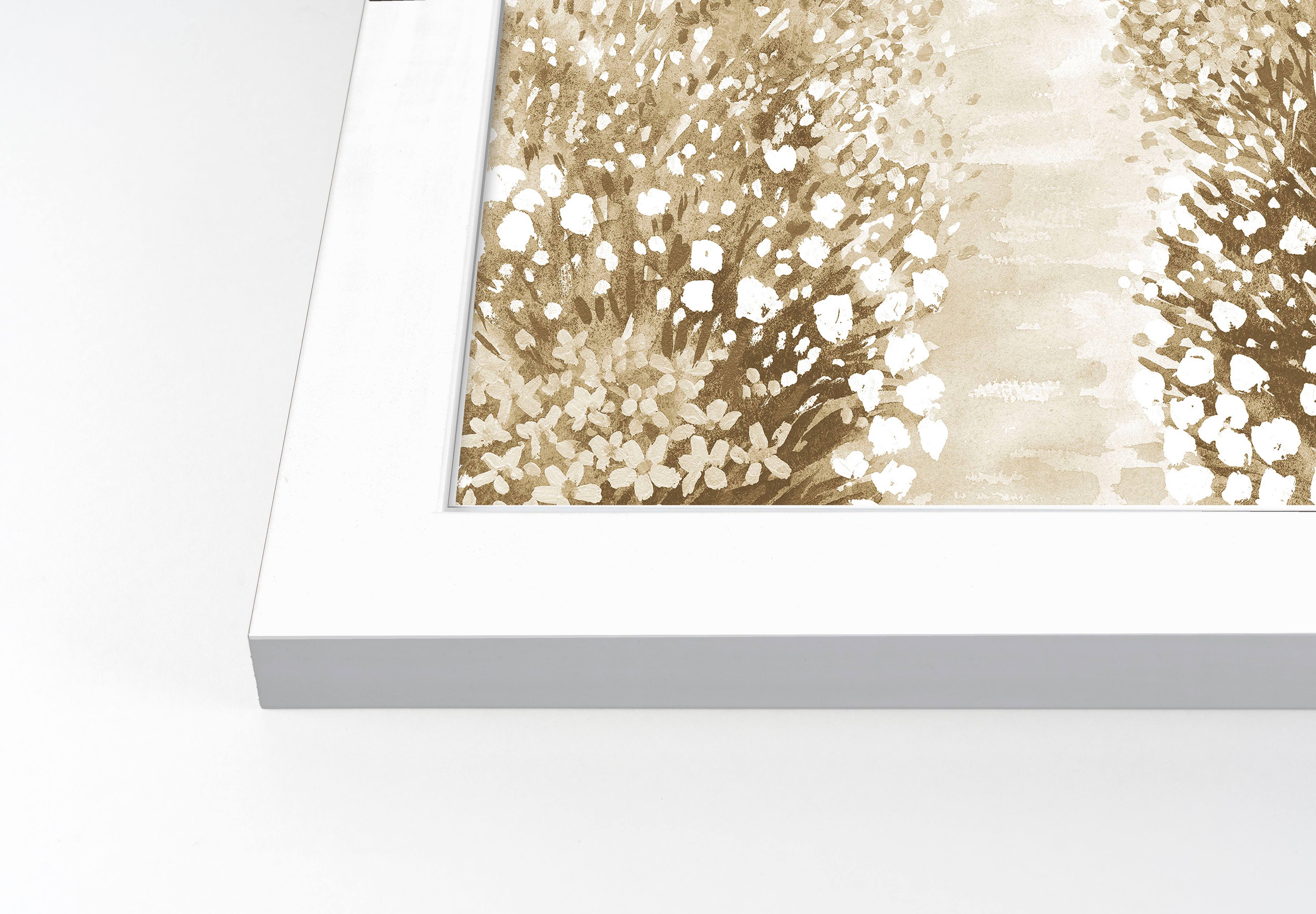 Modern Greenhouse Wall Print in White Frame