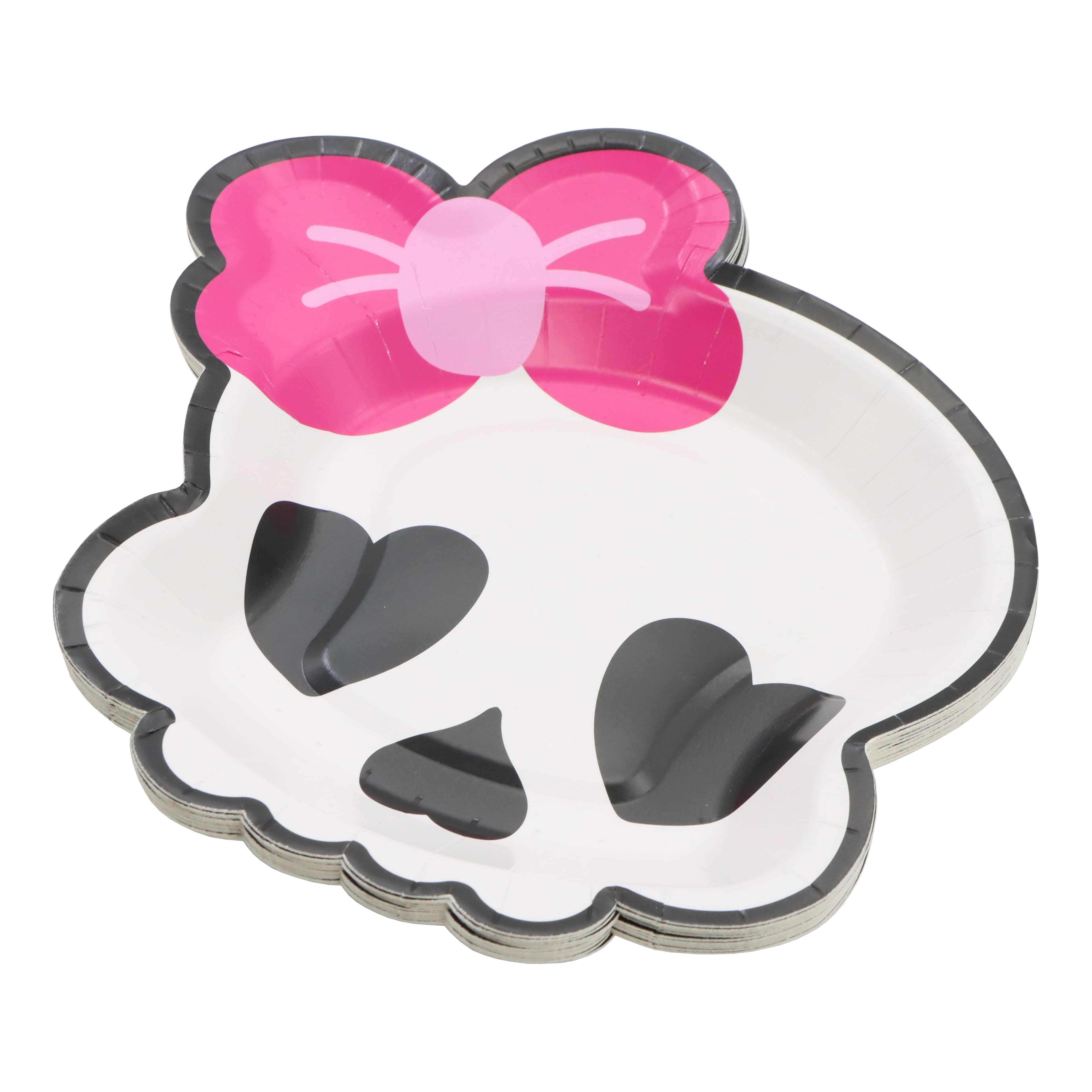 7" Skeleton with Pink Bow Paper Plates, 12ct. by Celebrate It™