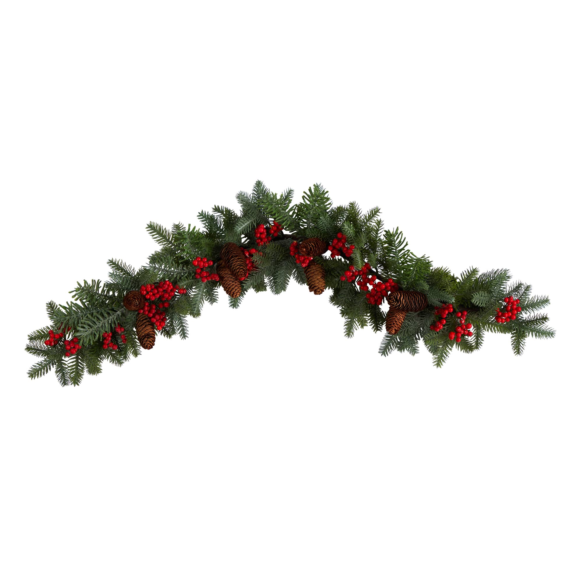 3ft. Pines, Red Berries &#x26; Pinecones Christmas Garland