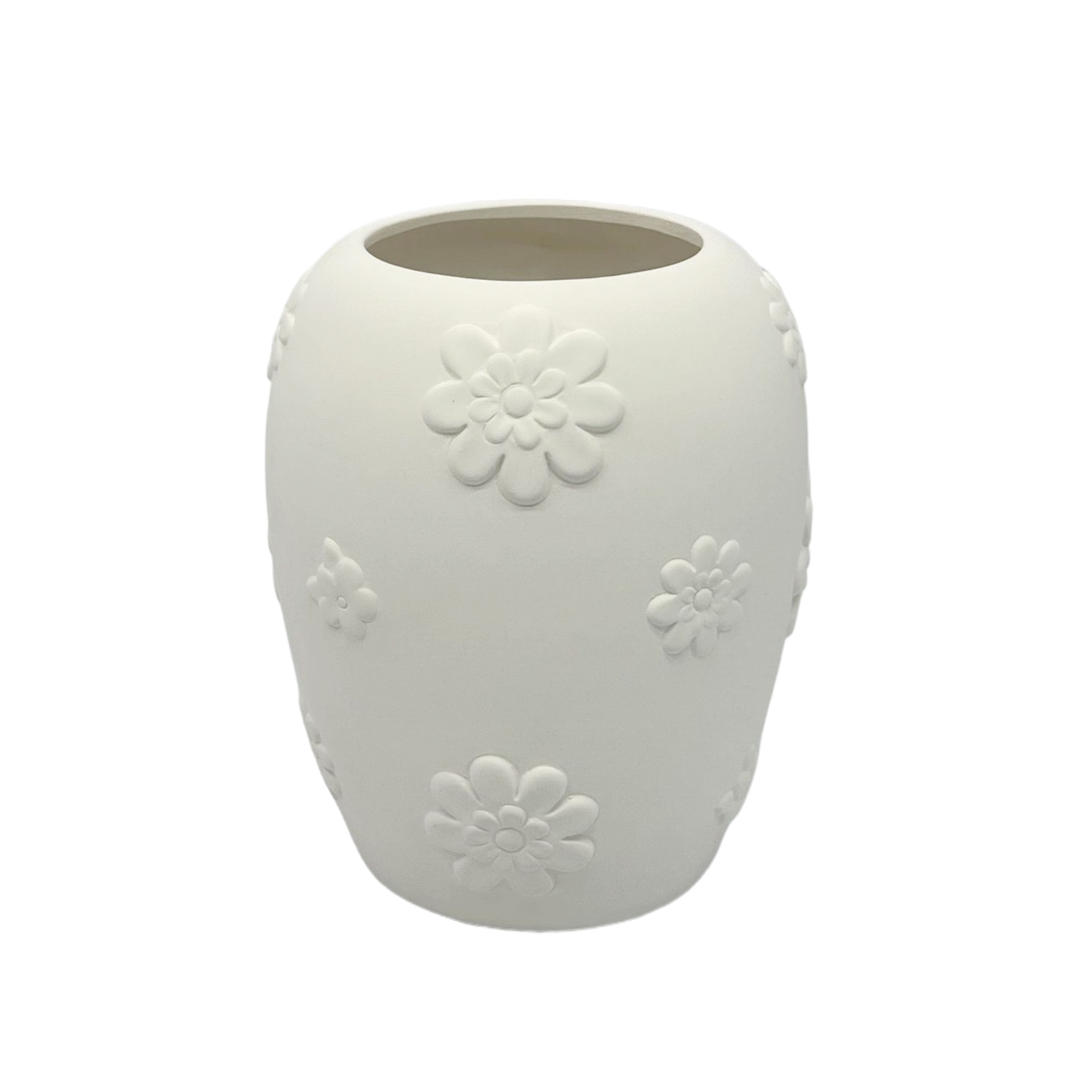 6.5&#x22; Floral DIY Ceramic Vase by Make Market&#xAE;