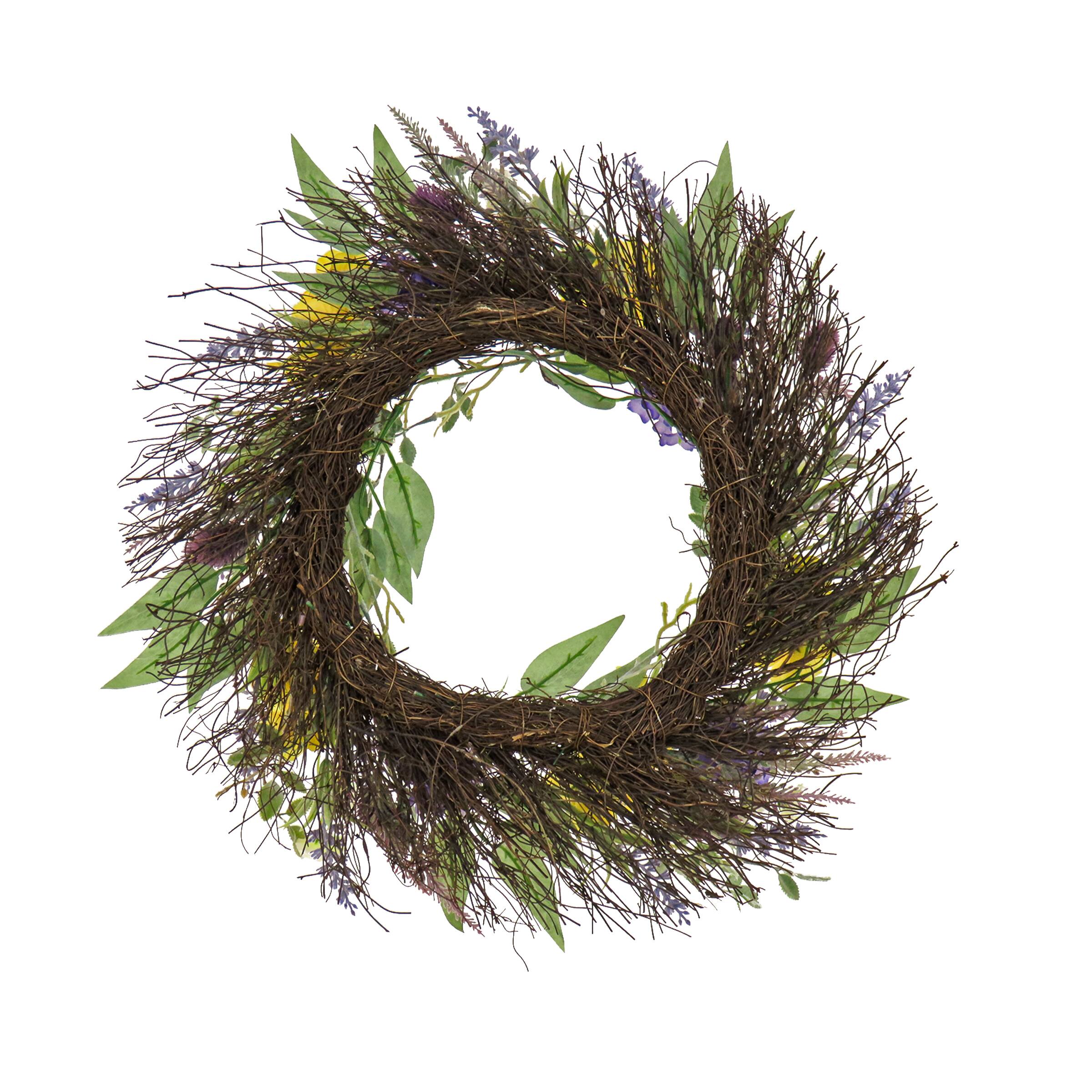 22&#x22; Pansy &#x26; Lavender Wreath