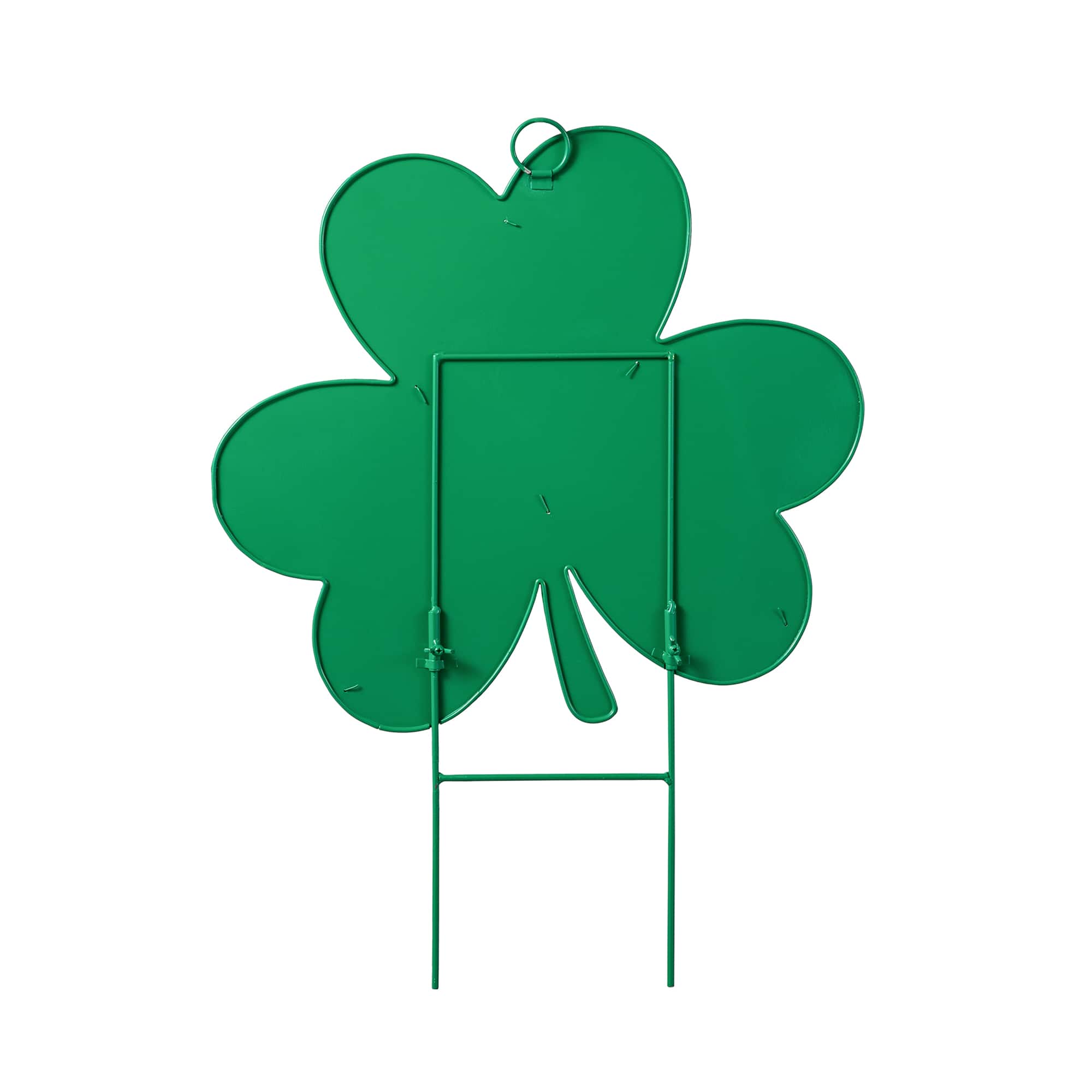 Glitzhome® 24" St. Patrick's Metal Shamrock Yard Stake