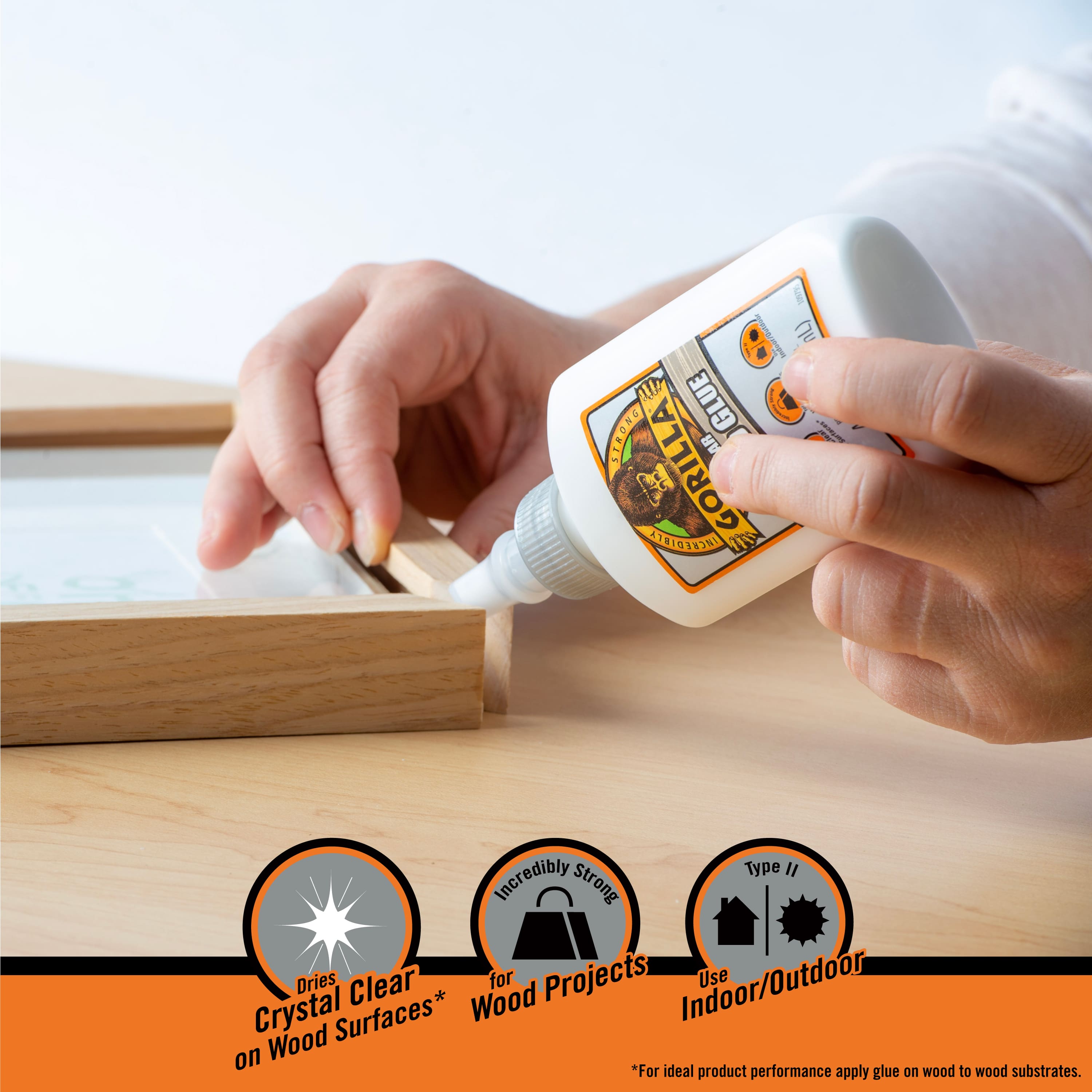 Gorilla Glue&#xAE; 4oz. Dries Clear Wood Glue