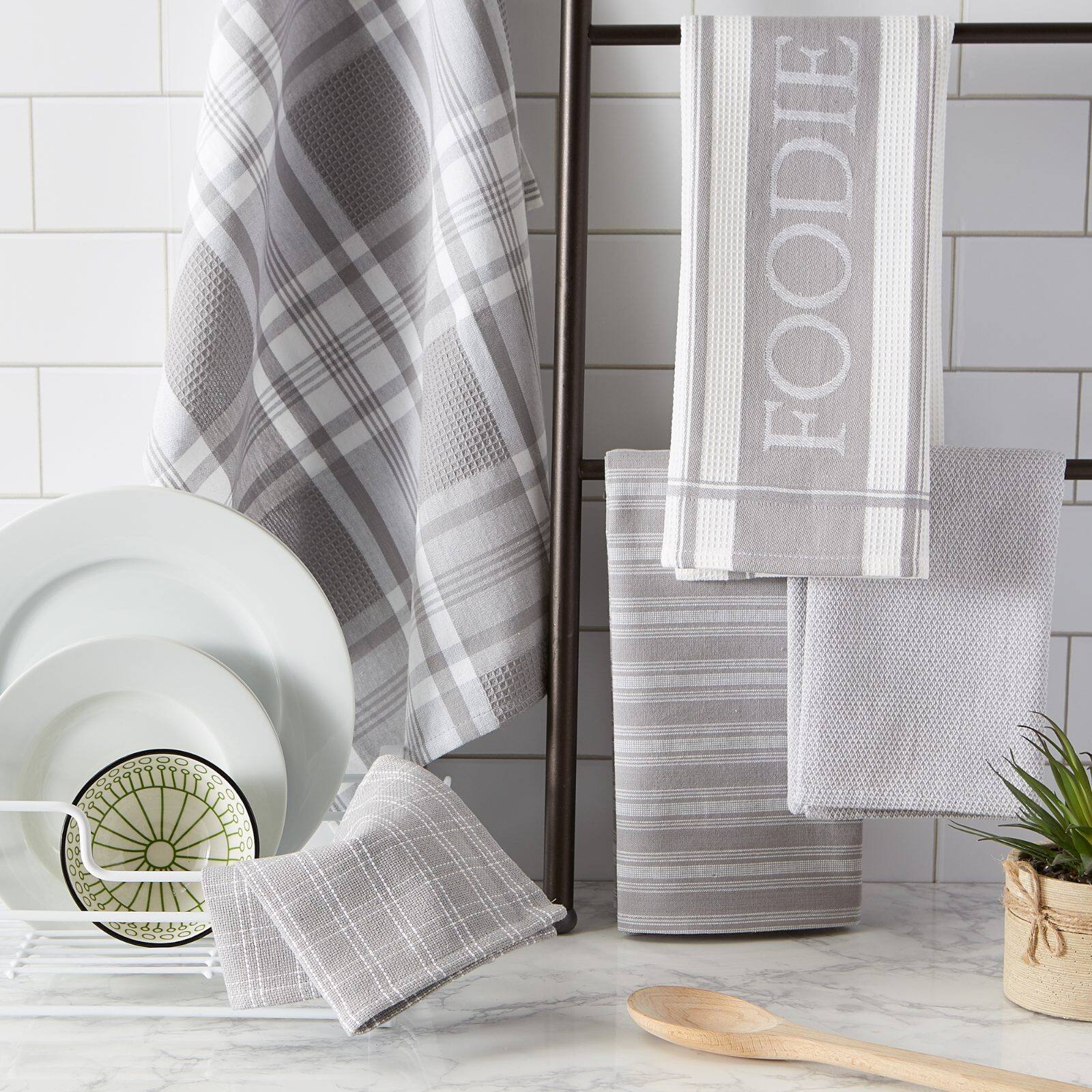DII&#xAE; Foodie Dish Towel &#x26; Dishcloth Set