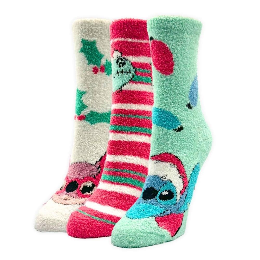 Disney® Stitch 3 Pack Cozy Crew Socks in Greeting Card Box